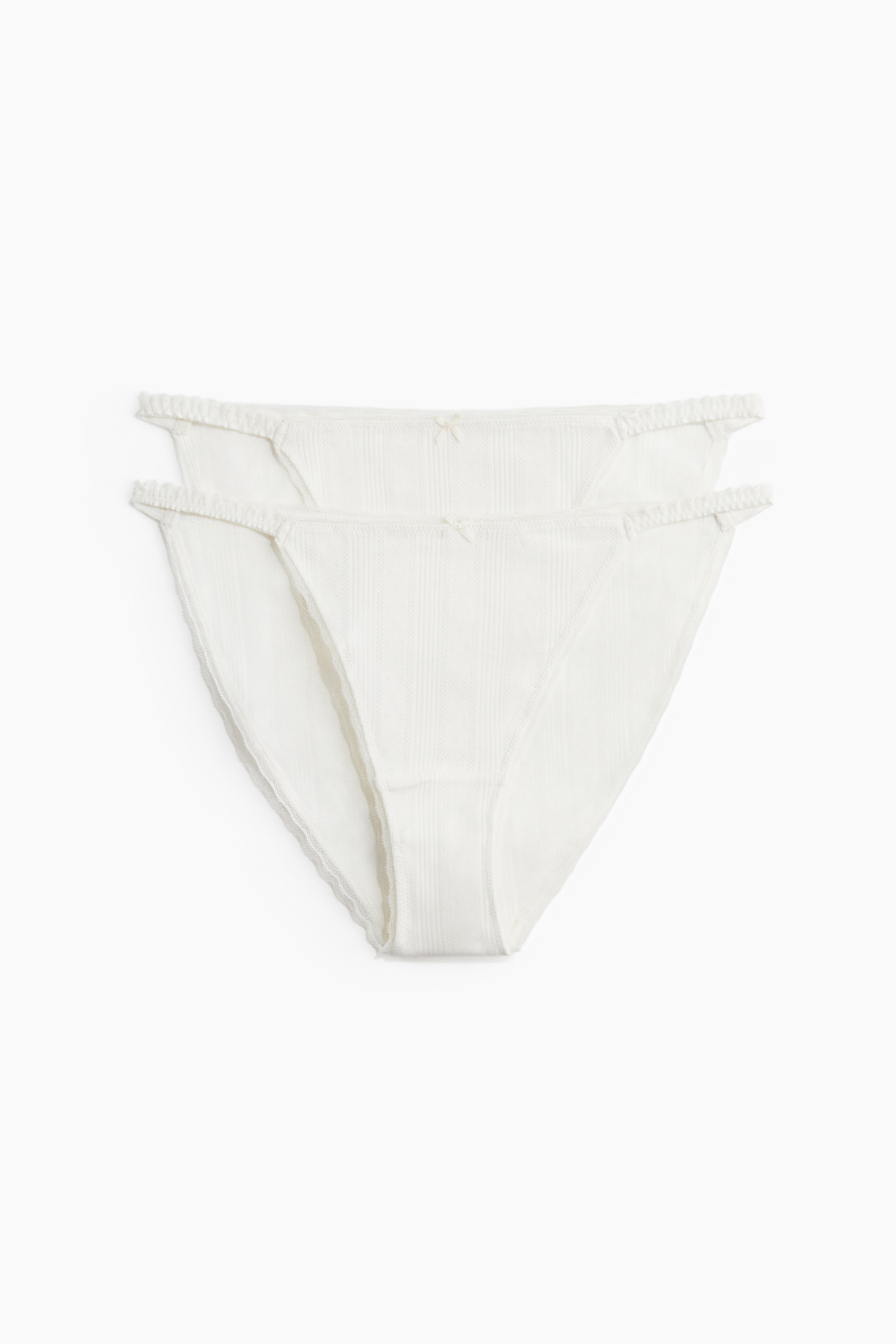 Pack de 2 cuecas em pointelle - Branco