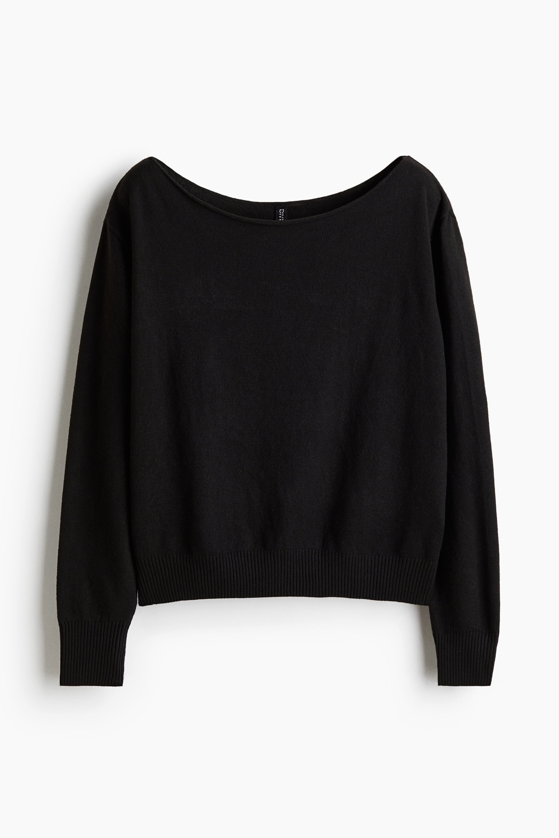 Off-the-shoulder jumper - Black/White/Light pink/Navy blue/Olive green/Light yellow/Burgundy