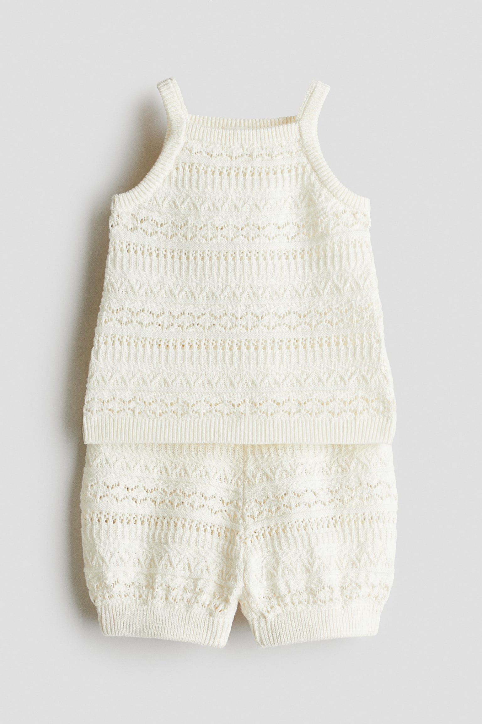 Детские комплекты H&M 2-Piece Pattern-Knit Set, цвет: Белый — фото 1