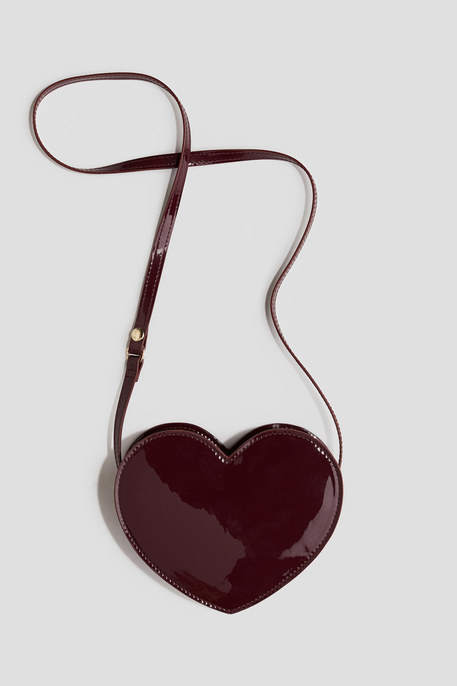 Heart-shaped shoulder bag - Dark red - 1