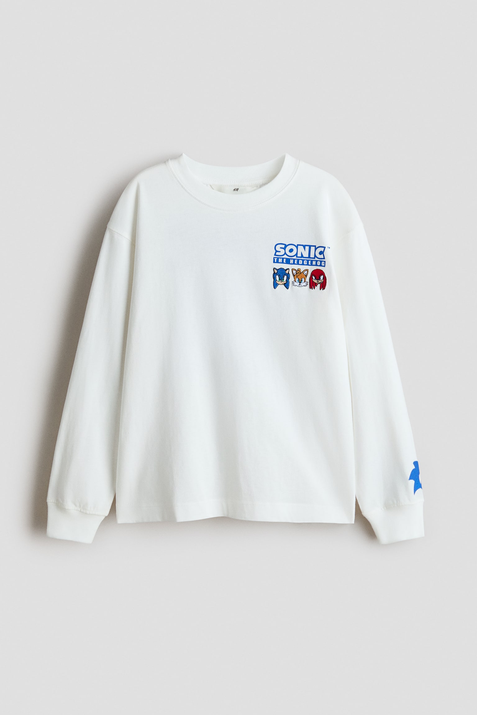 Tričko s dlouhým rukávem a motivy - White/Sonic the Hedgehog