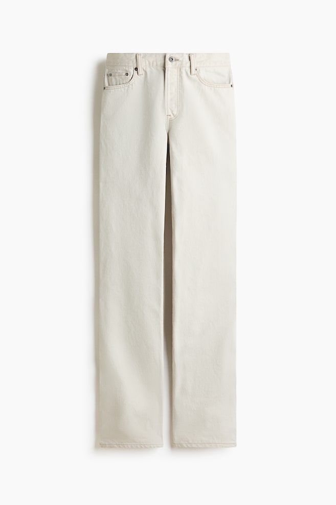 Straight-Leg Jeans - Light beige - 1