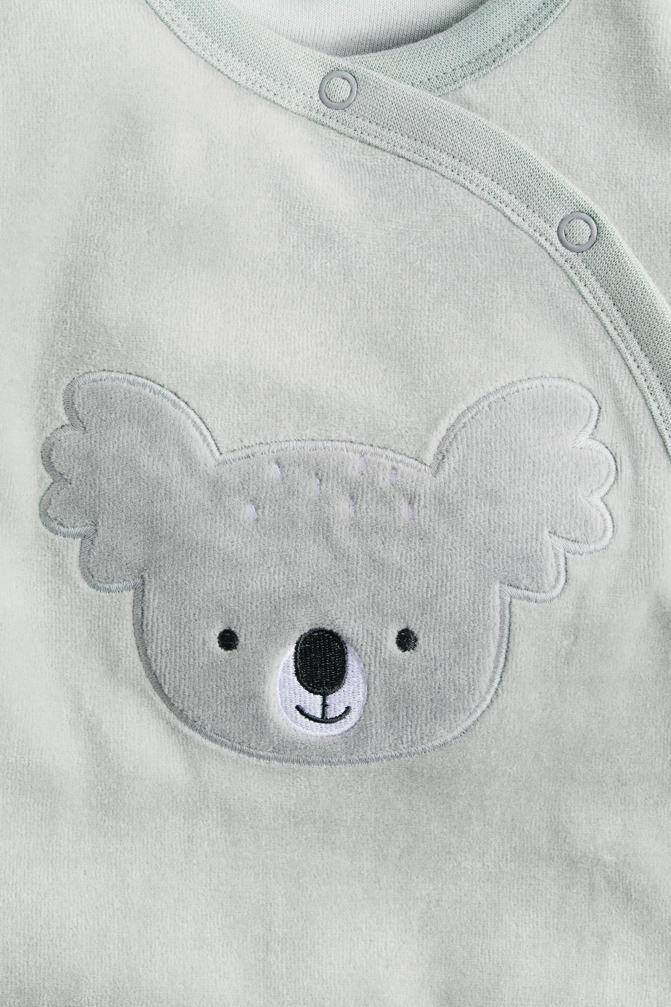 拡大画像を表示: ベロアカバーオールパジャマ - ライトグレー／コアラ - Kids | H&M JP 2