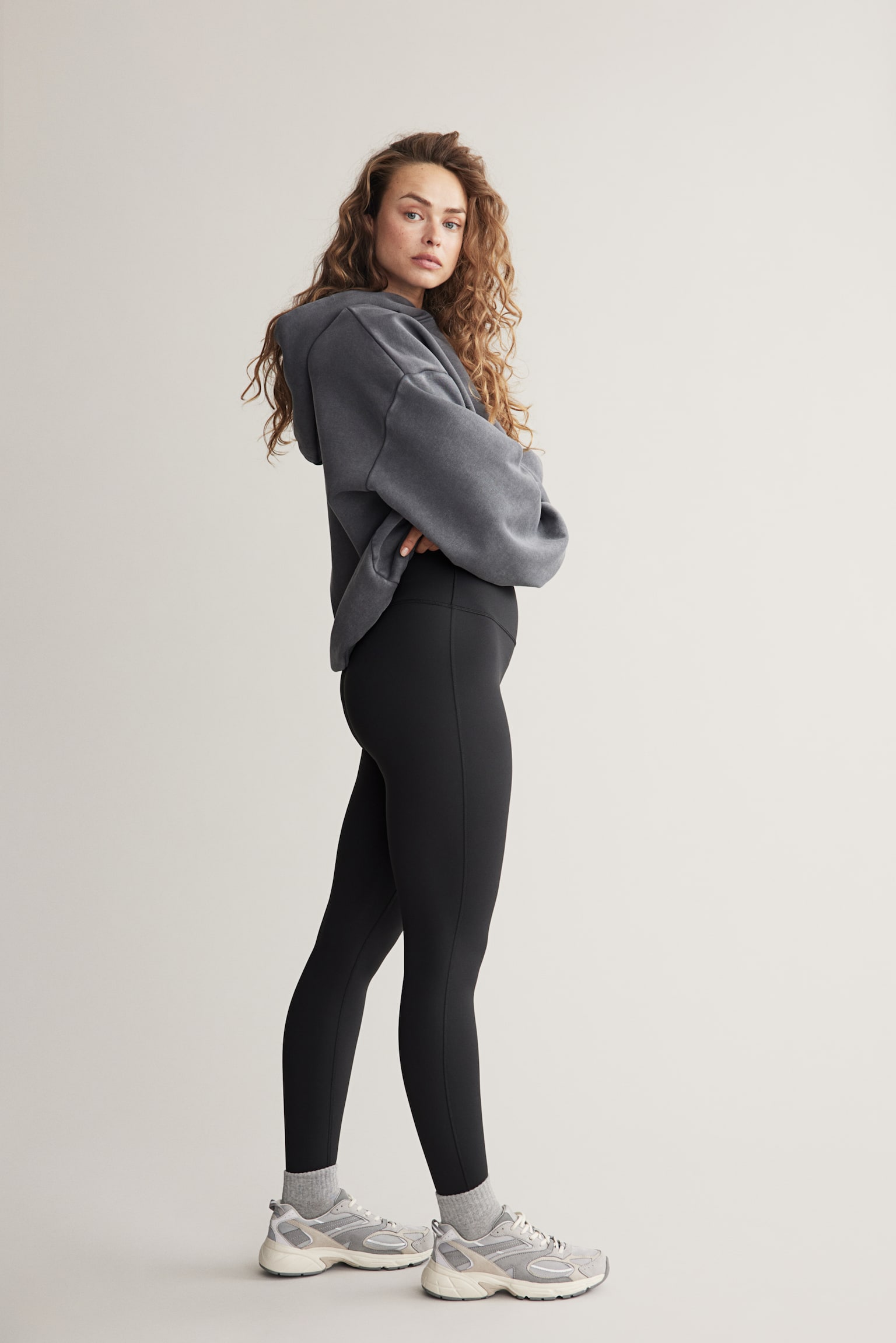 Sports leggings in ShapeMove™ - Black/Khaki/Grey - 5