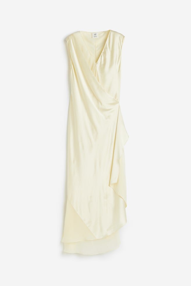 Silk wrap dress - Cream - 2