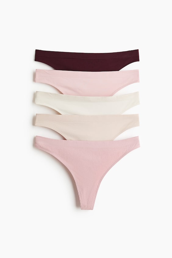 Женские трусы-стринги бесшовные H&M, 5 шт