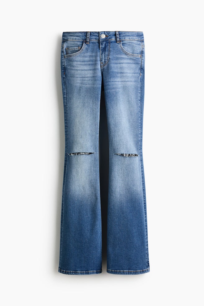 Flared Low Jeans - Azul denim/Preto/Blocos de cor/Azul denim pálido/Azul denim claro/Blocos de cor/Cinzento/Azul denim/Azul denim escuro/Cinzento escuro - 1