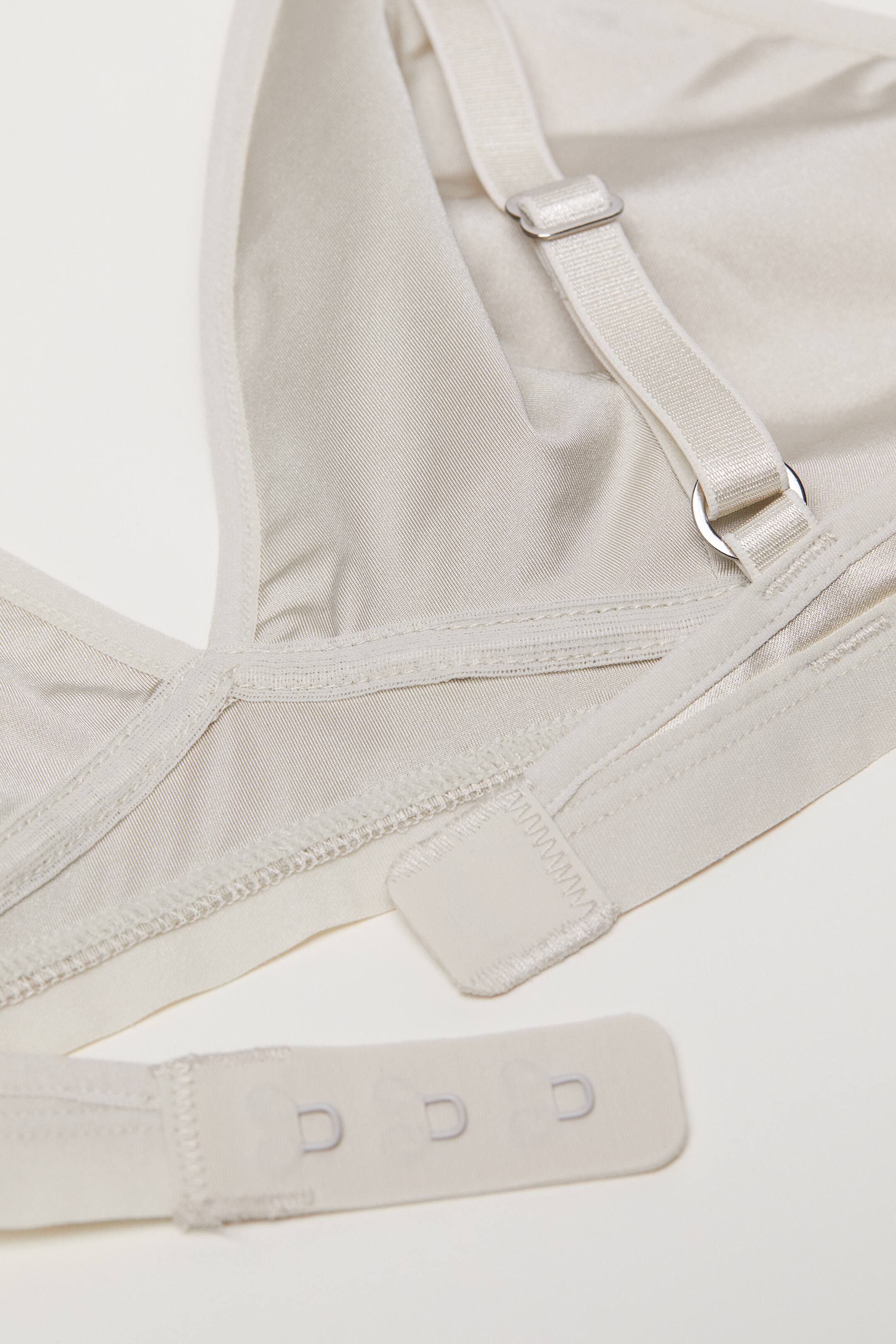 Zobrazit větší obrázek: Podprsenka z hedvábné směsi - Světle béžová - ŽENY | H&M CZ 2