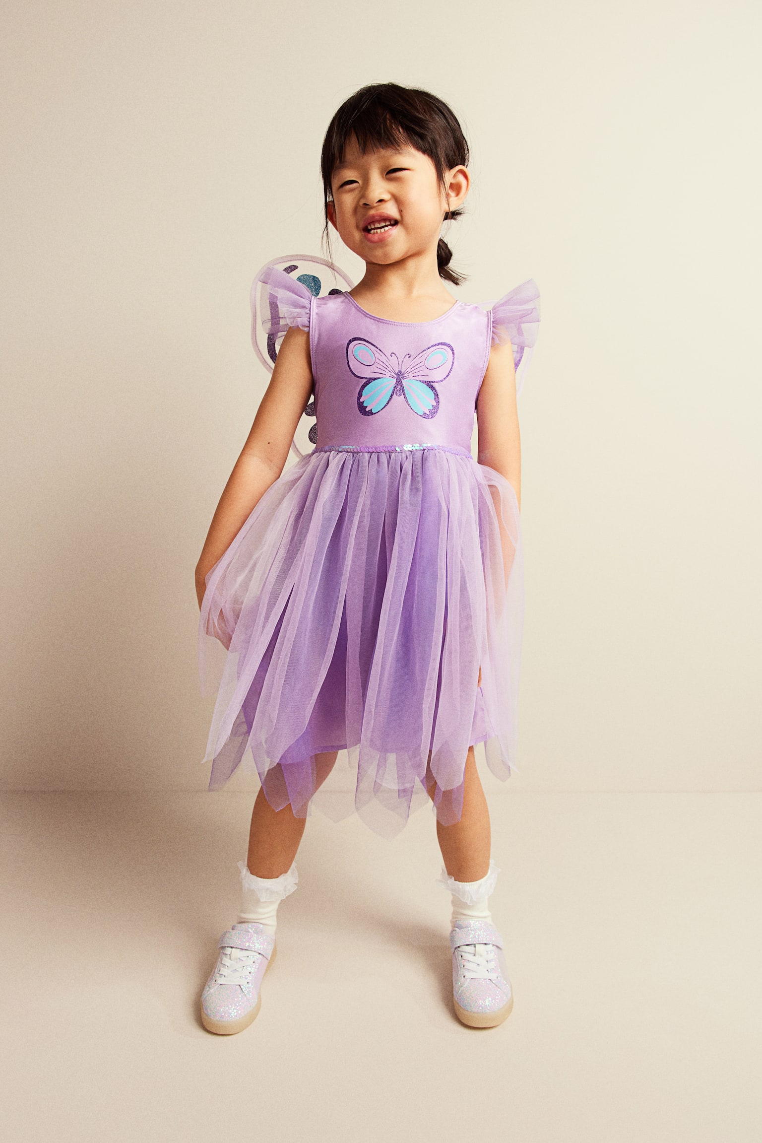 Tulle Skirt Fancy Dress Costume - Purple/Butterfly/Pink/Unicorn - 2