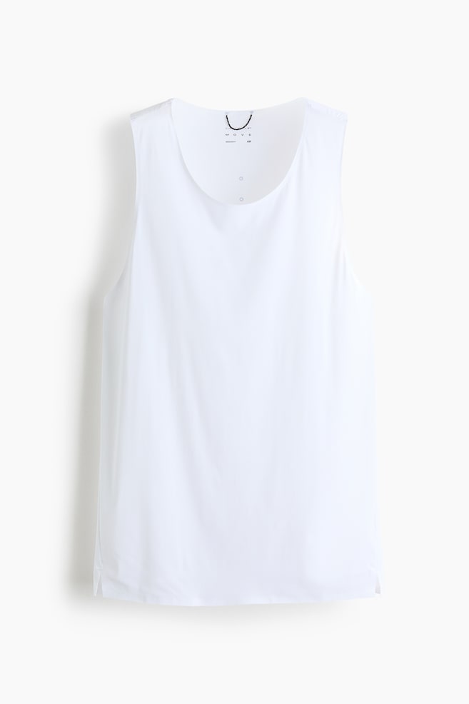 Cooling Lightweight Running Tank Top - White/Chocolate plum/Dark gray/White - 1