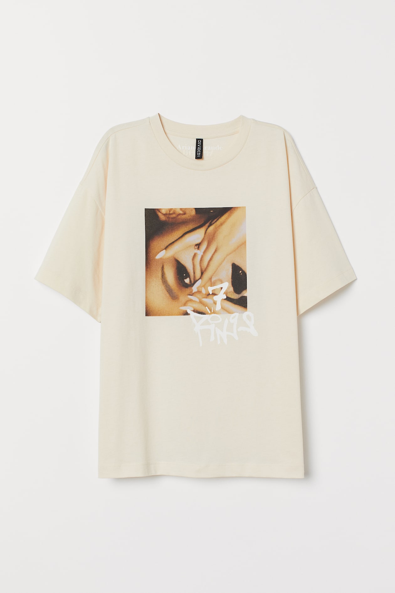 T-shirt à motif imprimé Beige poudré/Ariana Grande FEMME H&M FR
