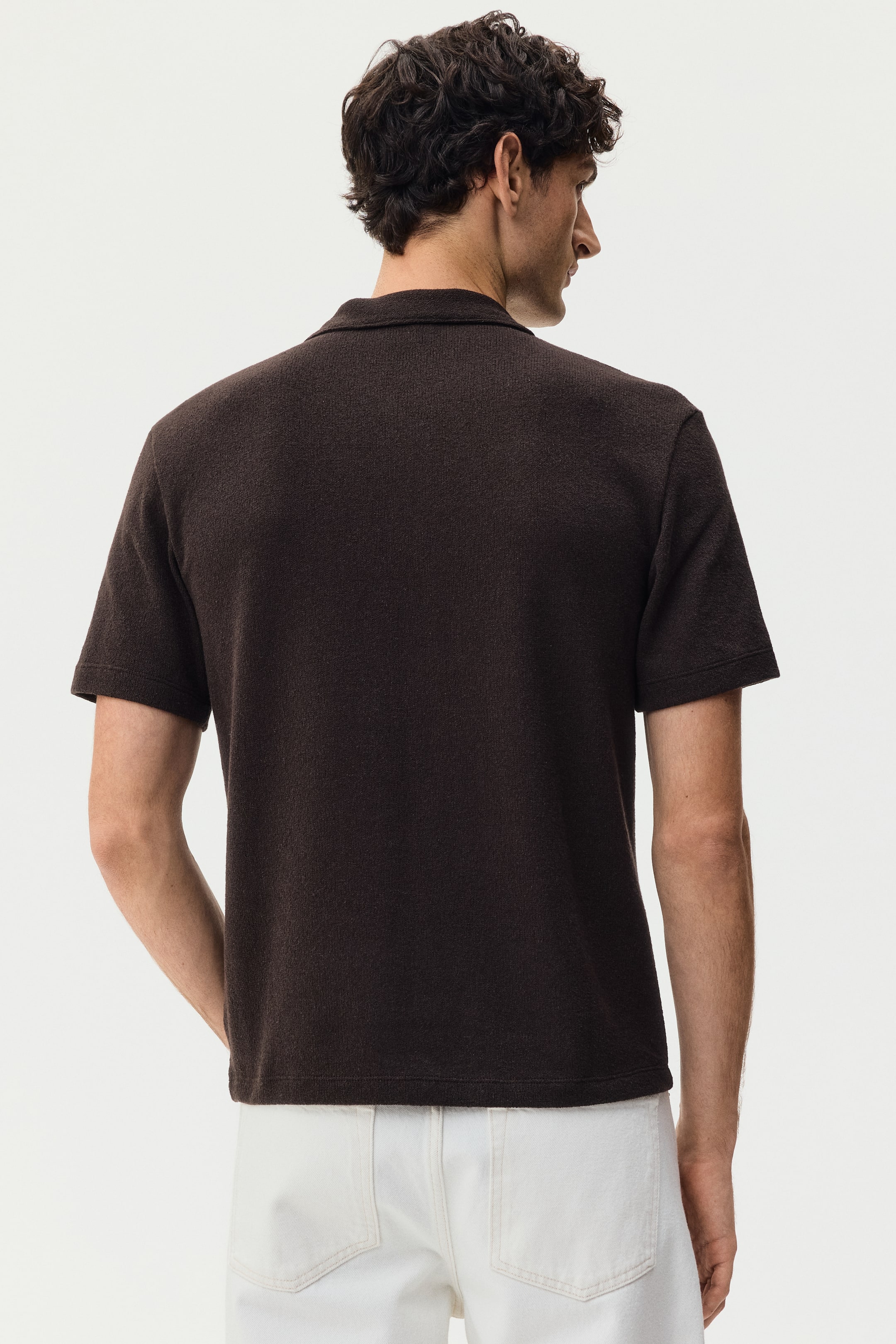 View larger image: Regular Fit Polo shirt - Dark brown - Men | H&M US 4