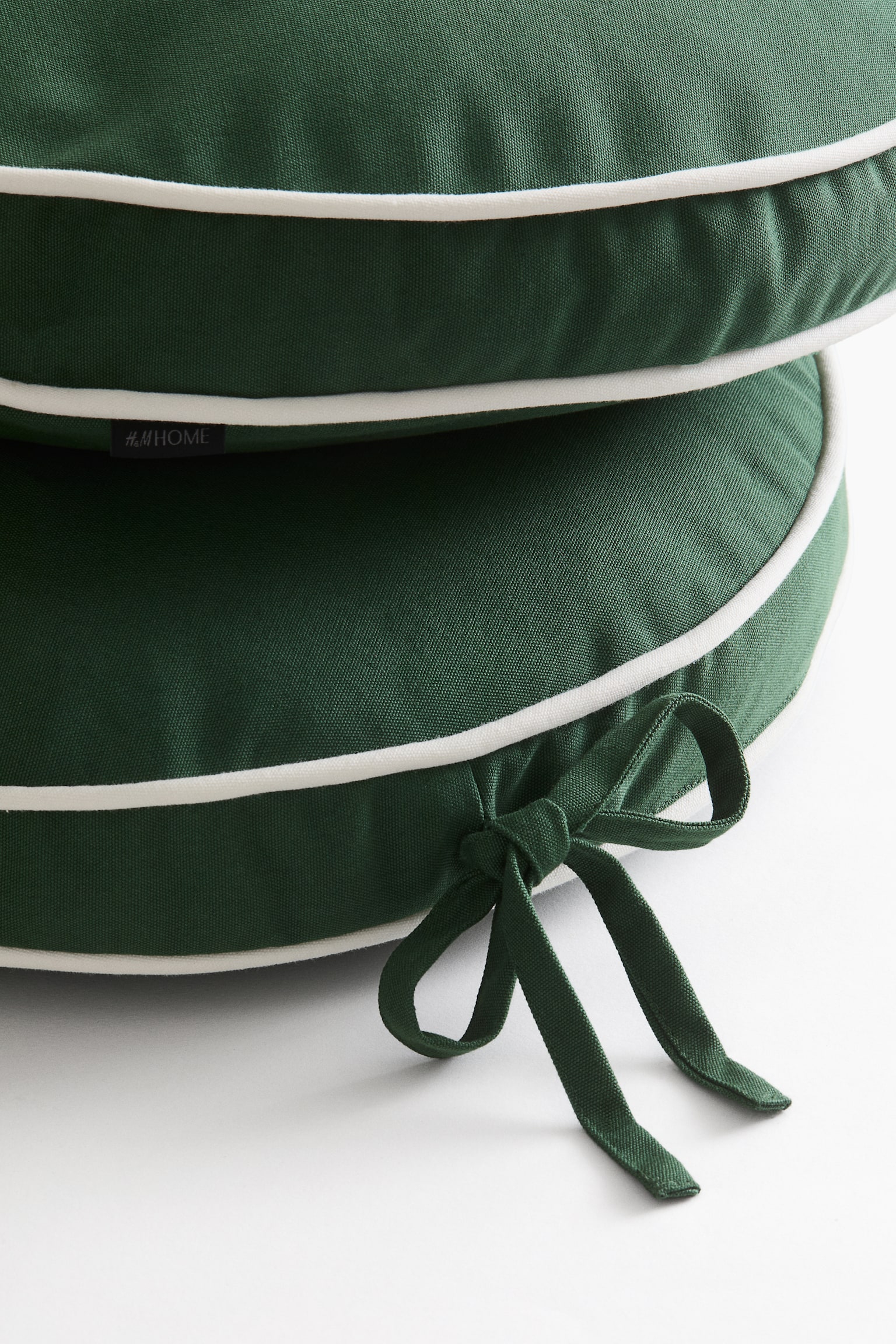2-pack outdoor seat cushions - Dark green/Cream/Blue - 5
