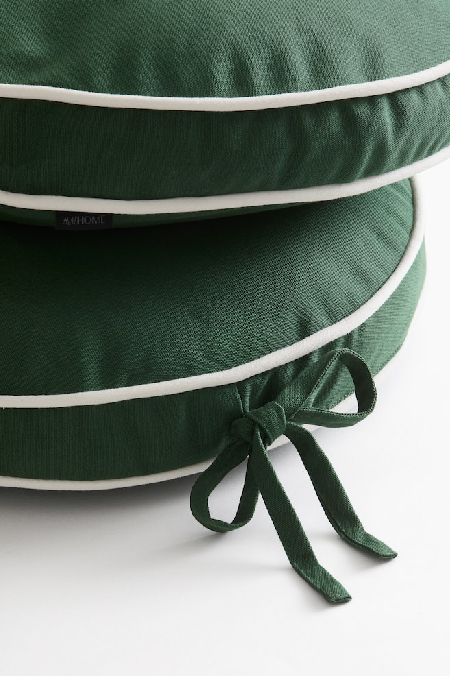 2-pack outdoor seat cushions-Dark green - 4