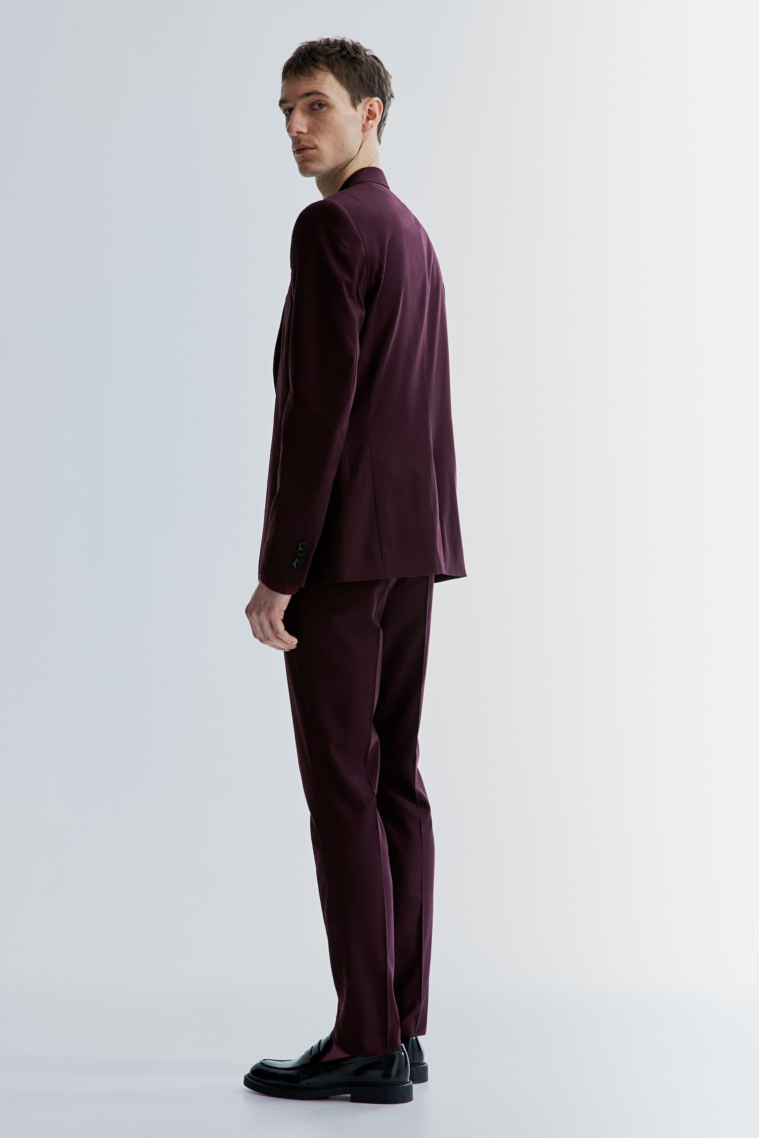 Skinny Fit Suit Pants - Burgundy/Black/Dark blue/Grey/Check/Grey/Burgundy - 5