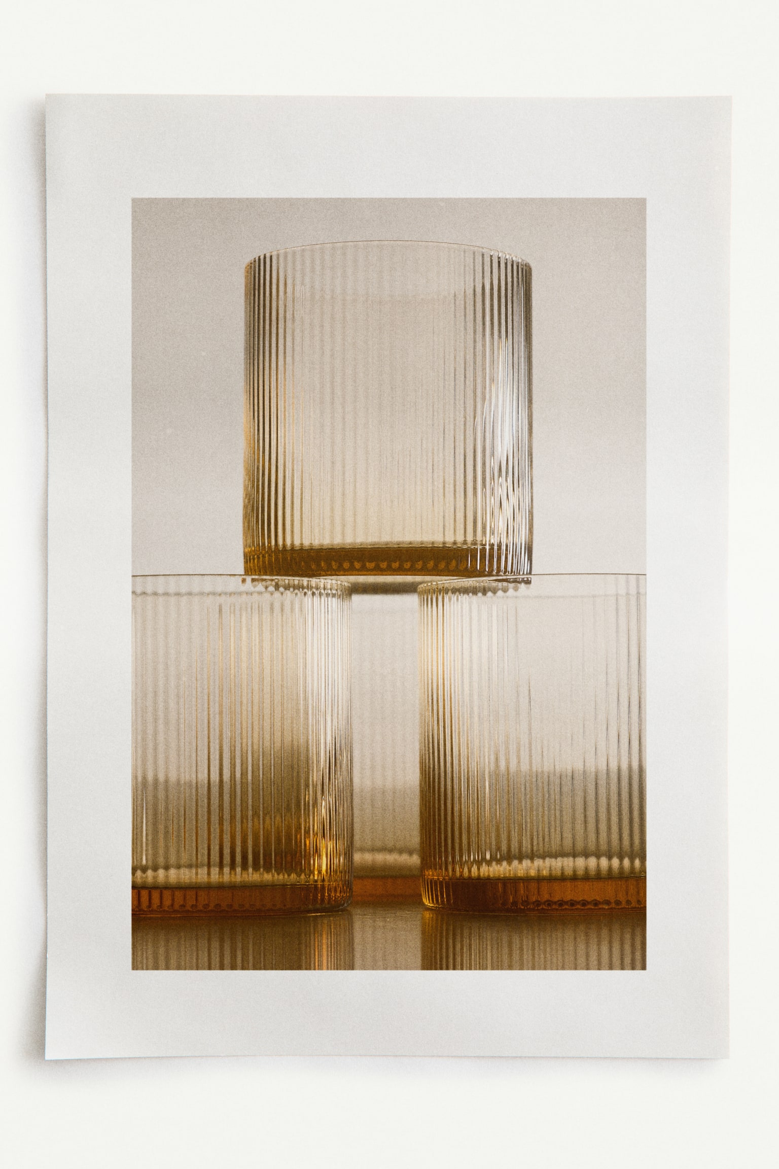 Pack de 4 vasos con diseño acanalado - Beige - 2