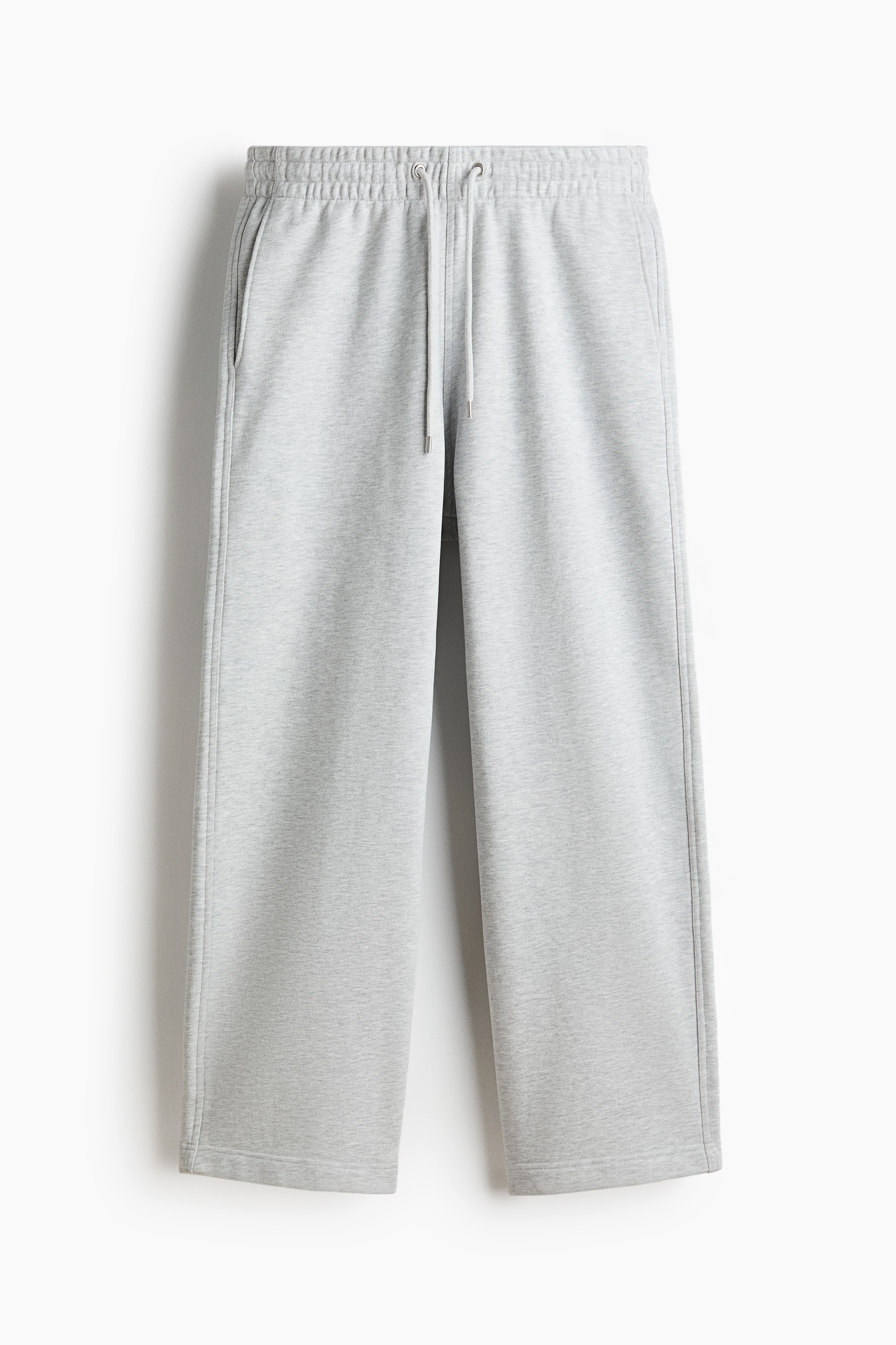 寬鬆運動長褲 - 淺灰混色