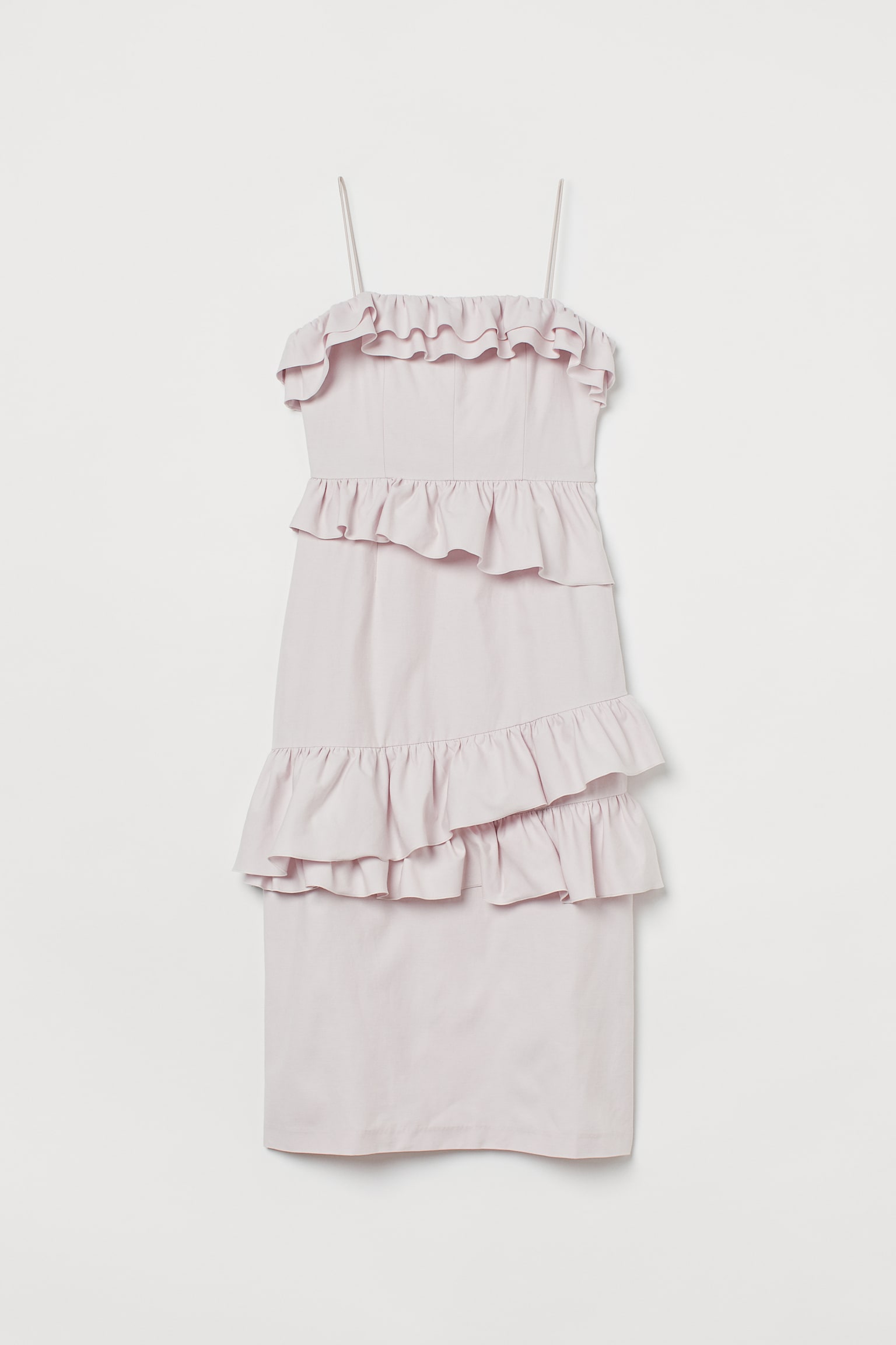 Flounced Dress - Light pink - 1