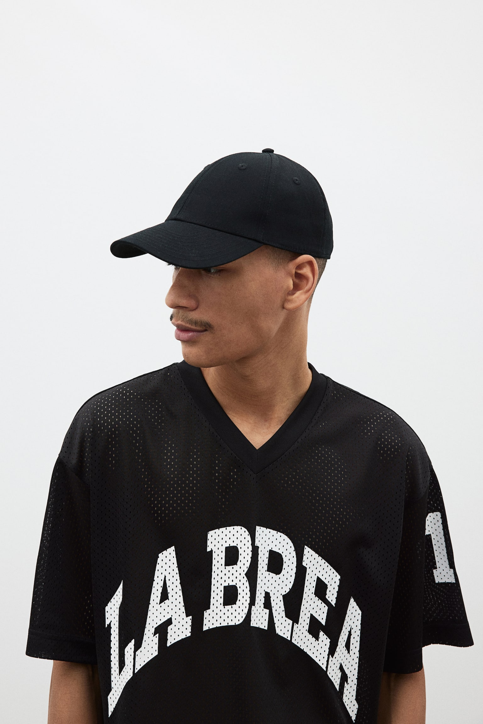 Loose Fit Printed mesh T-shirt - Black/La Brea - 6