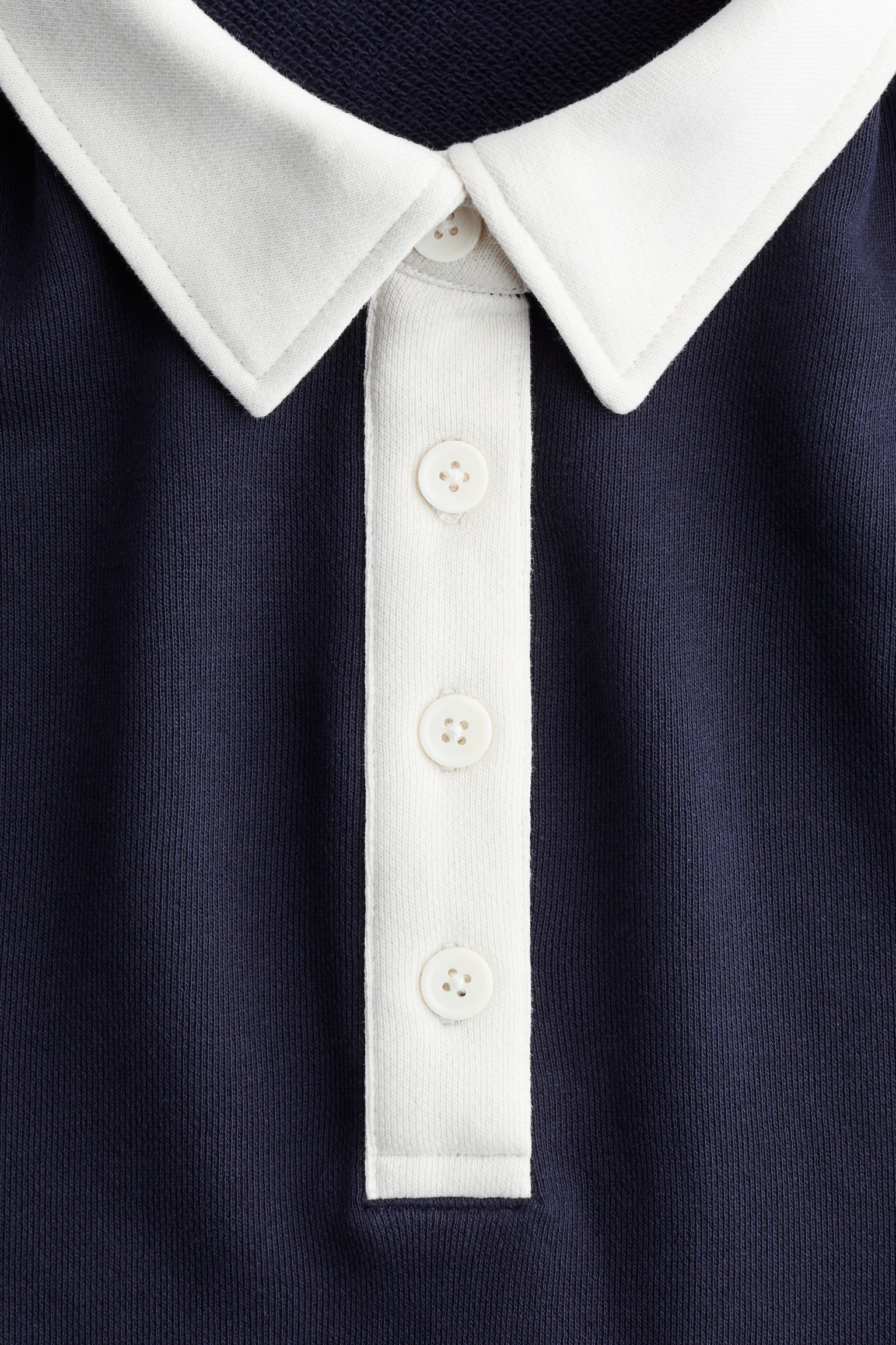 Oversized rugby shirt - Navy blue/White/Dark blue striped/White/Striped - 7