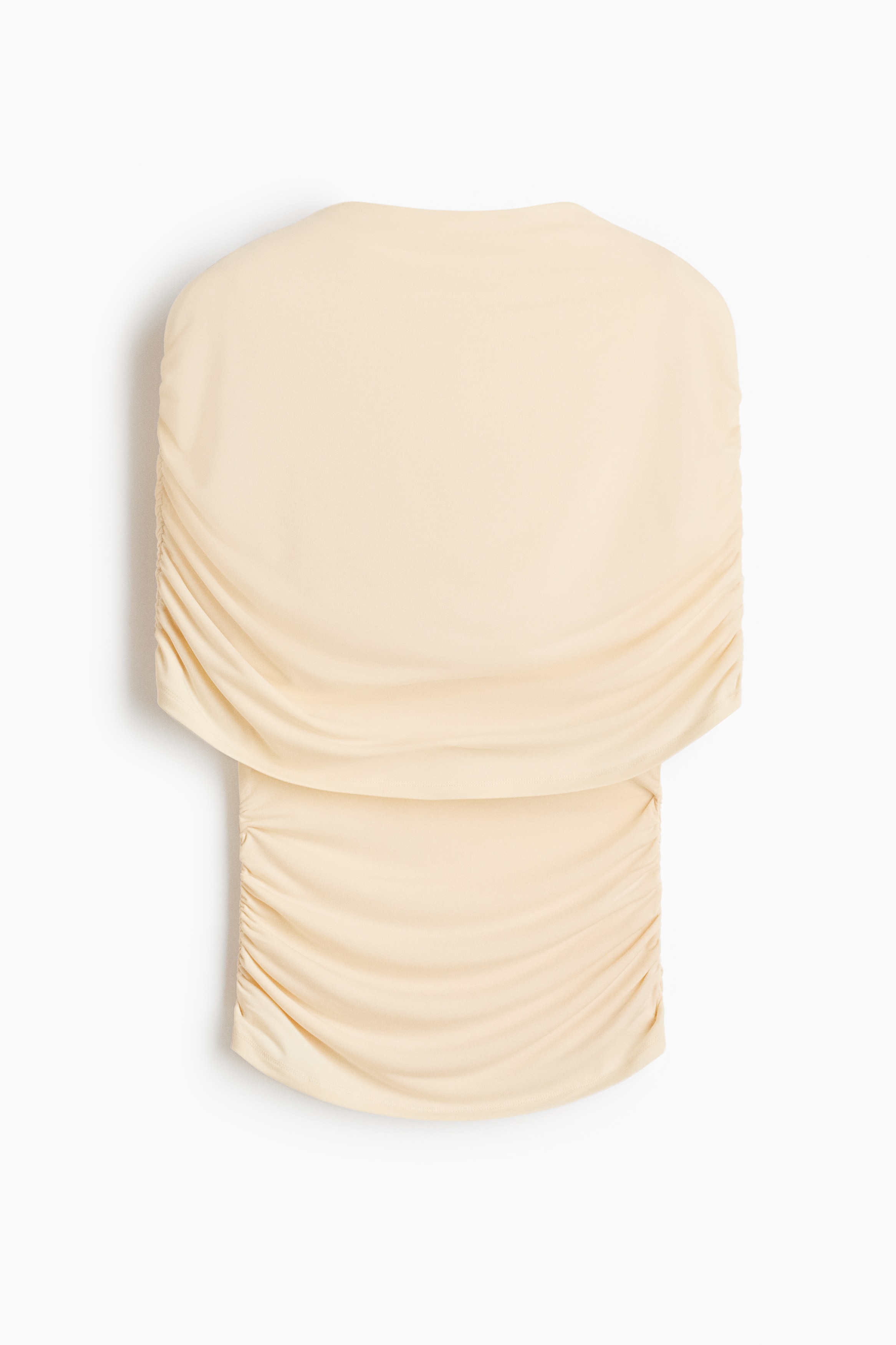 Draped cape-detail top - 淺米色