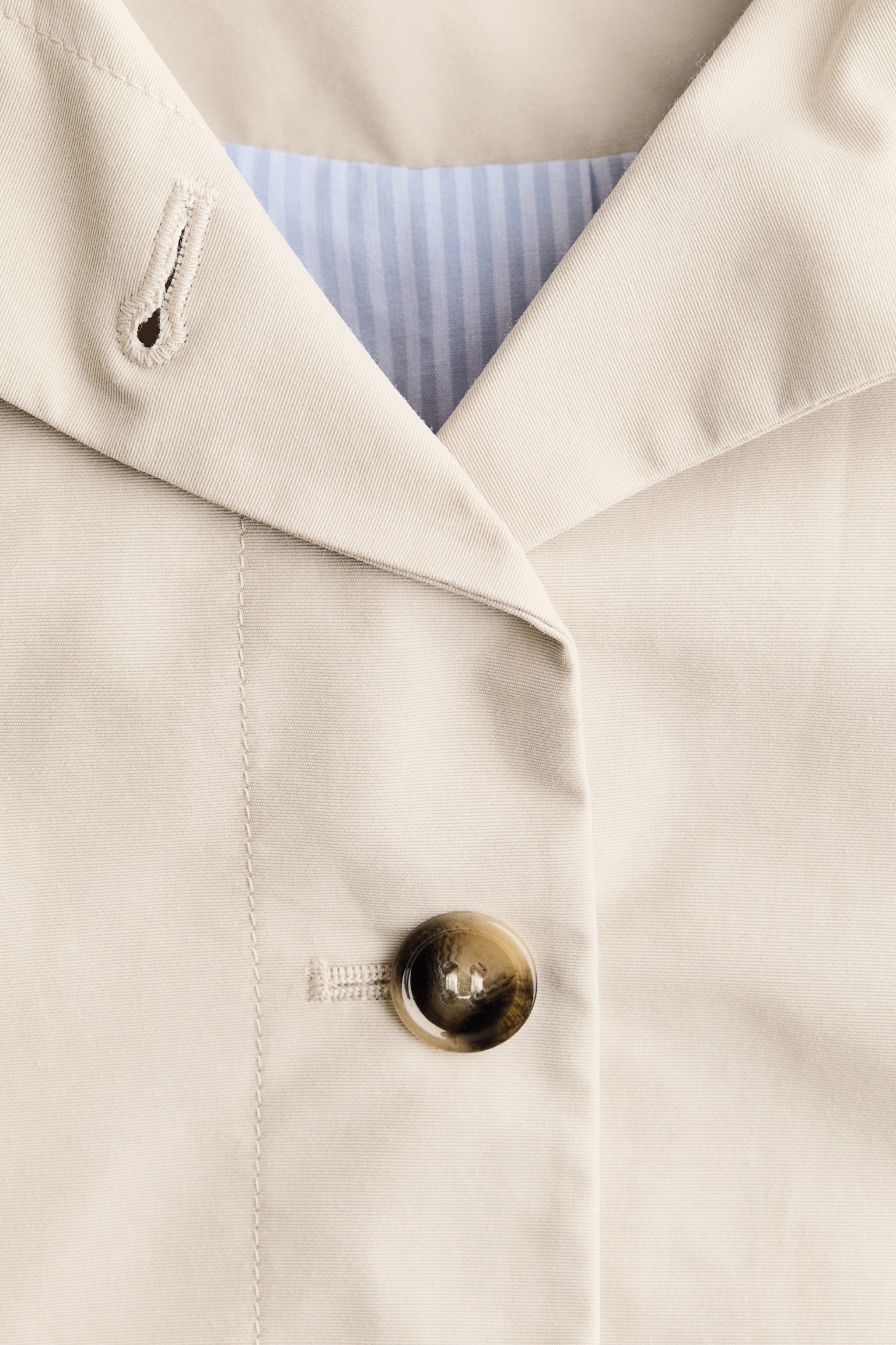 Oversized bubble-hem jacket - Cream/Light grey/Dark brown - 3