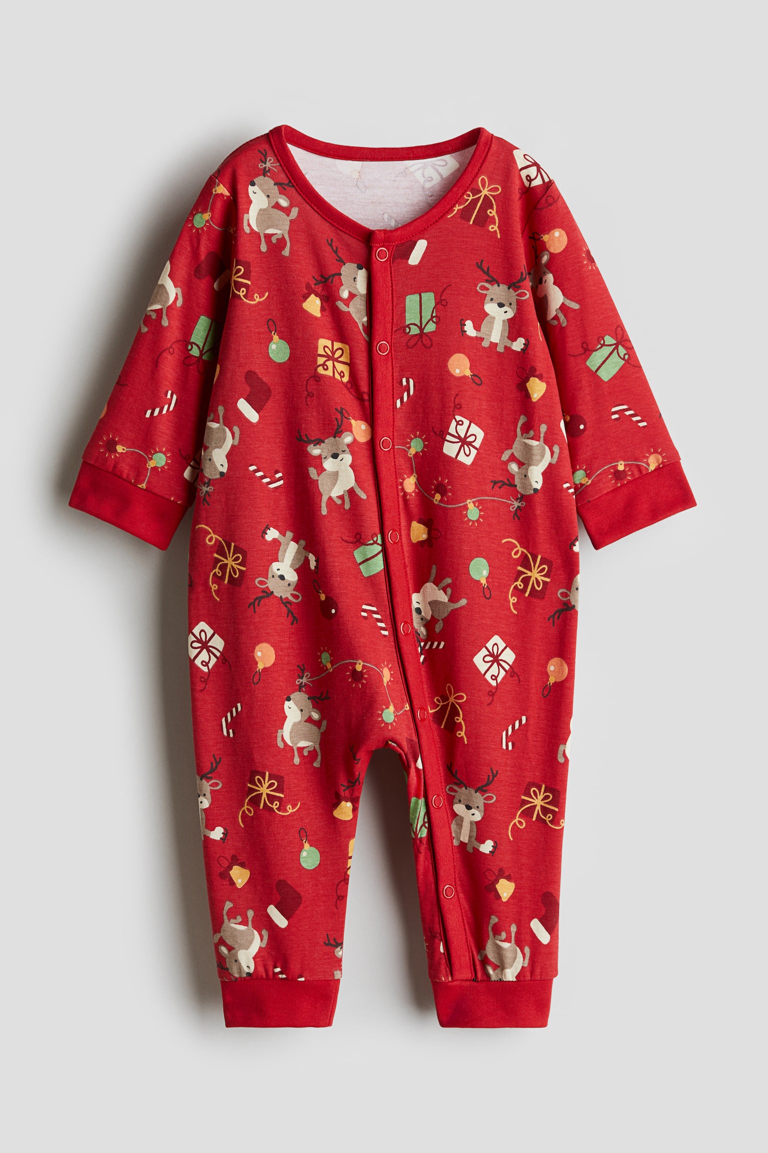 Patterned sleepsuit - Red/Christmas/Light beige/Patterned/Light blue/Spaceships/White/Elephants/White/Hearts/White/Bears/Red/Christmas/White/Koalas/Dark grey/Ghosts/White/Patterned - 1