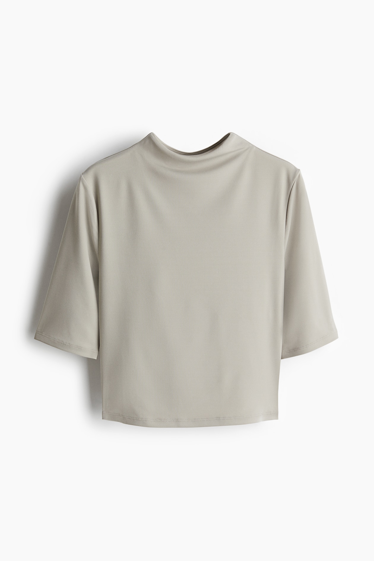 Microfiber Mock Turtleneck Top