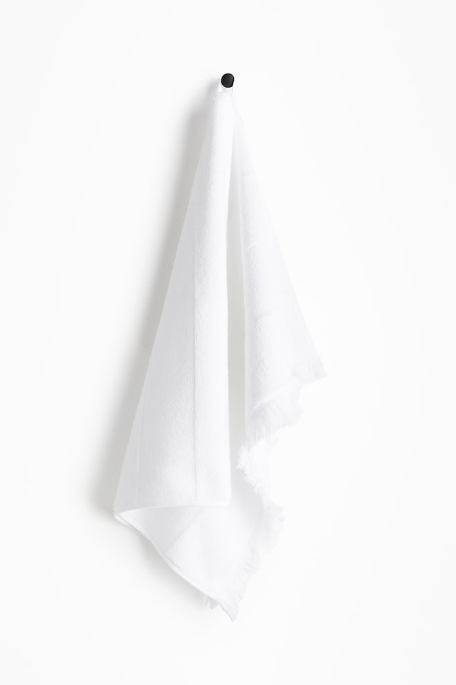 Cotton terry hand towel - White - 1
