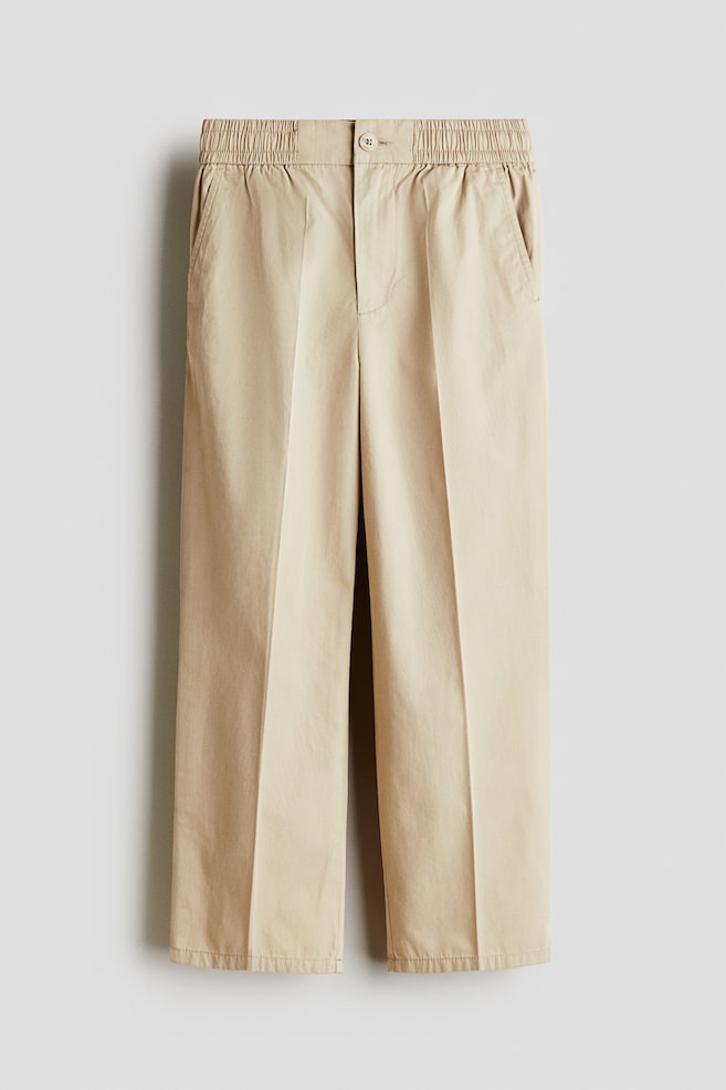 Chinos de algodón de corte holgado - Beige claro/Beige oscuro - 1