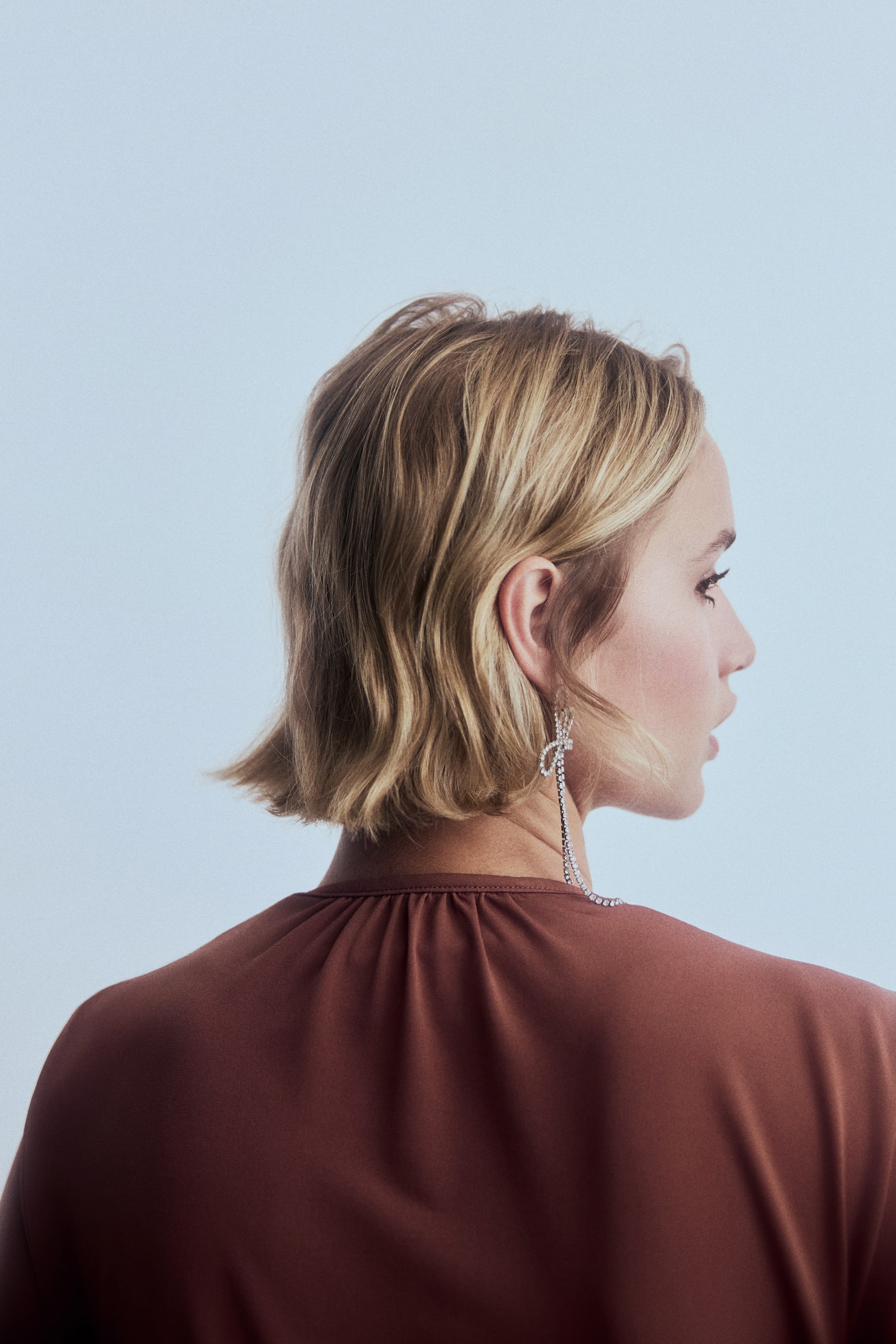 Draped V-neck thong body - Dusty brown/Black - 5