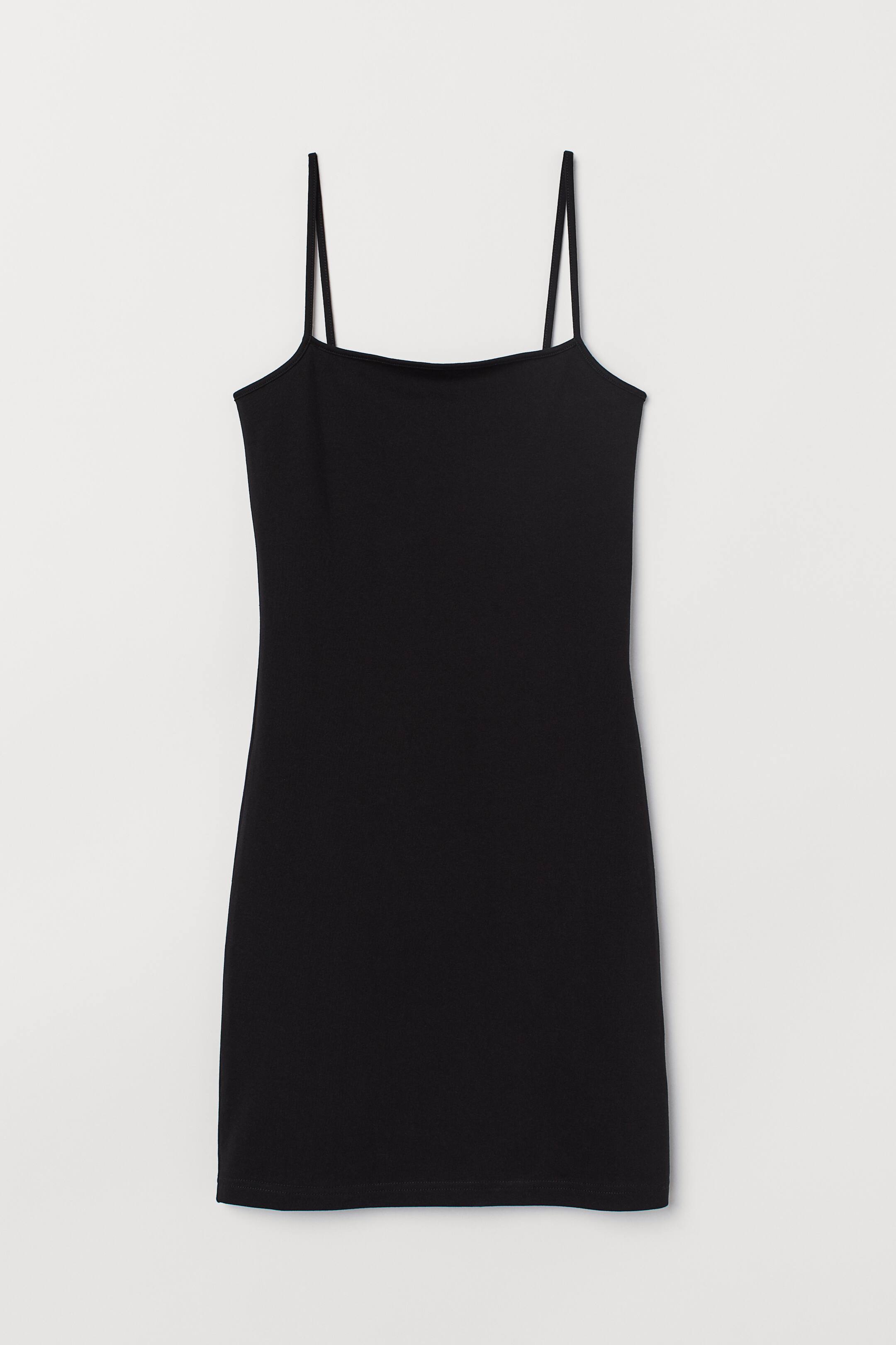 Fitted dress - Sleeveless - Short - Black - Ladies | H&M GB