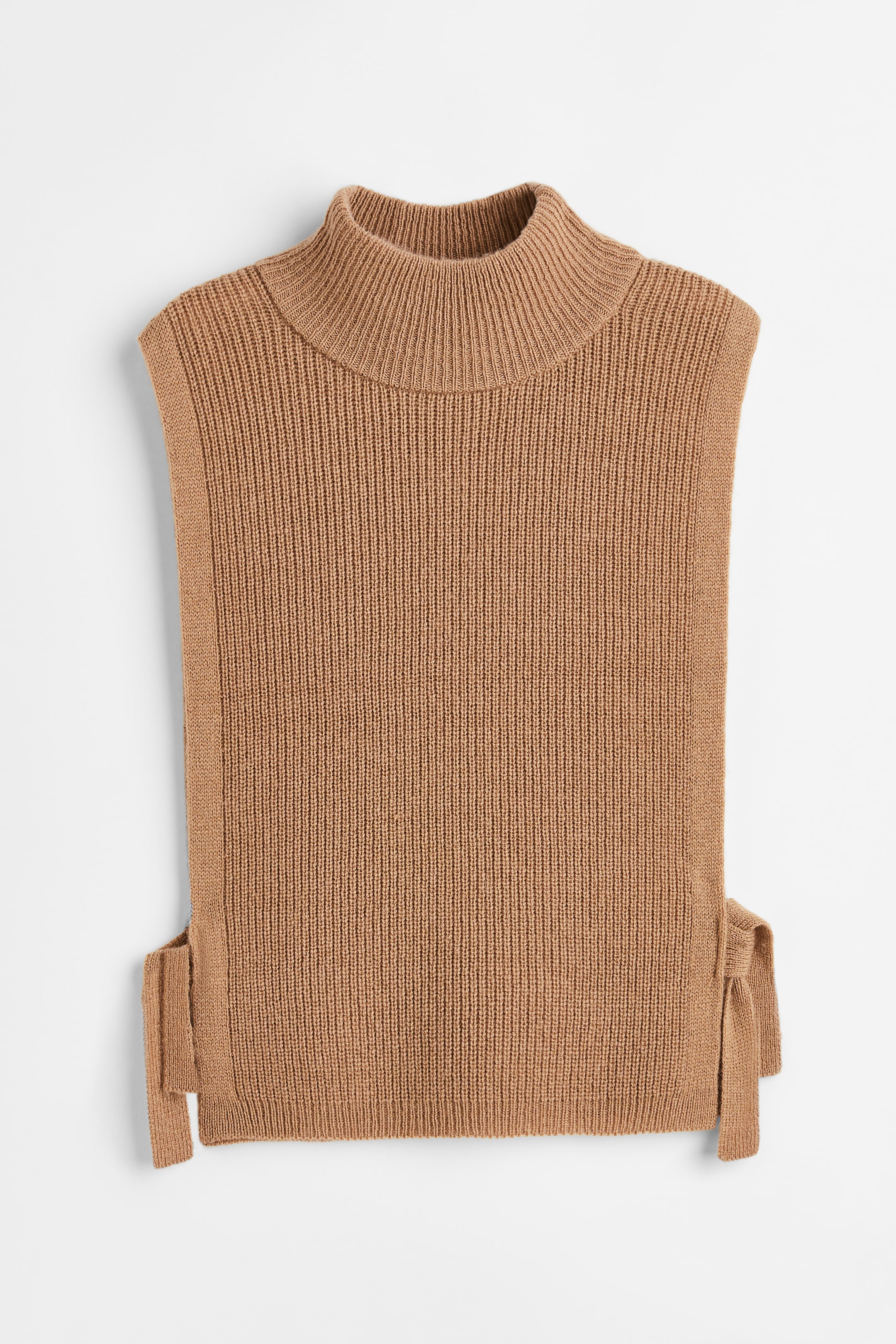 Cashmere-blend turtleneck sweater vest - Dark beige - Ladies | H&M GB