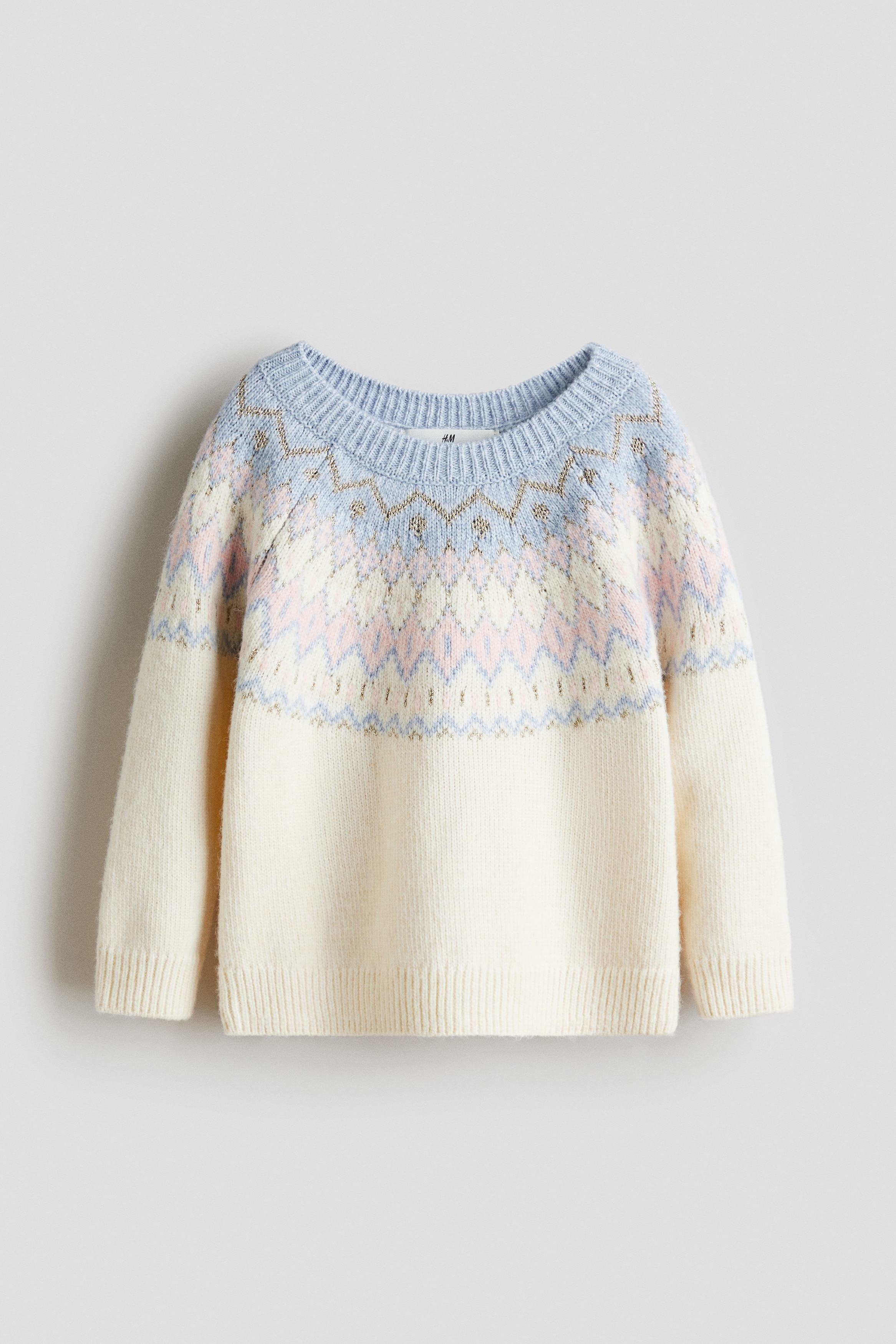 Jacquard-Knit Sweater - White/hearts - Kids | H&M US