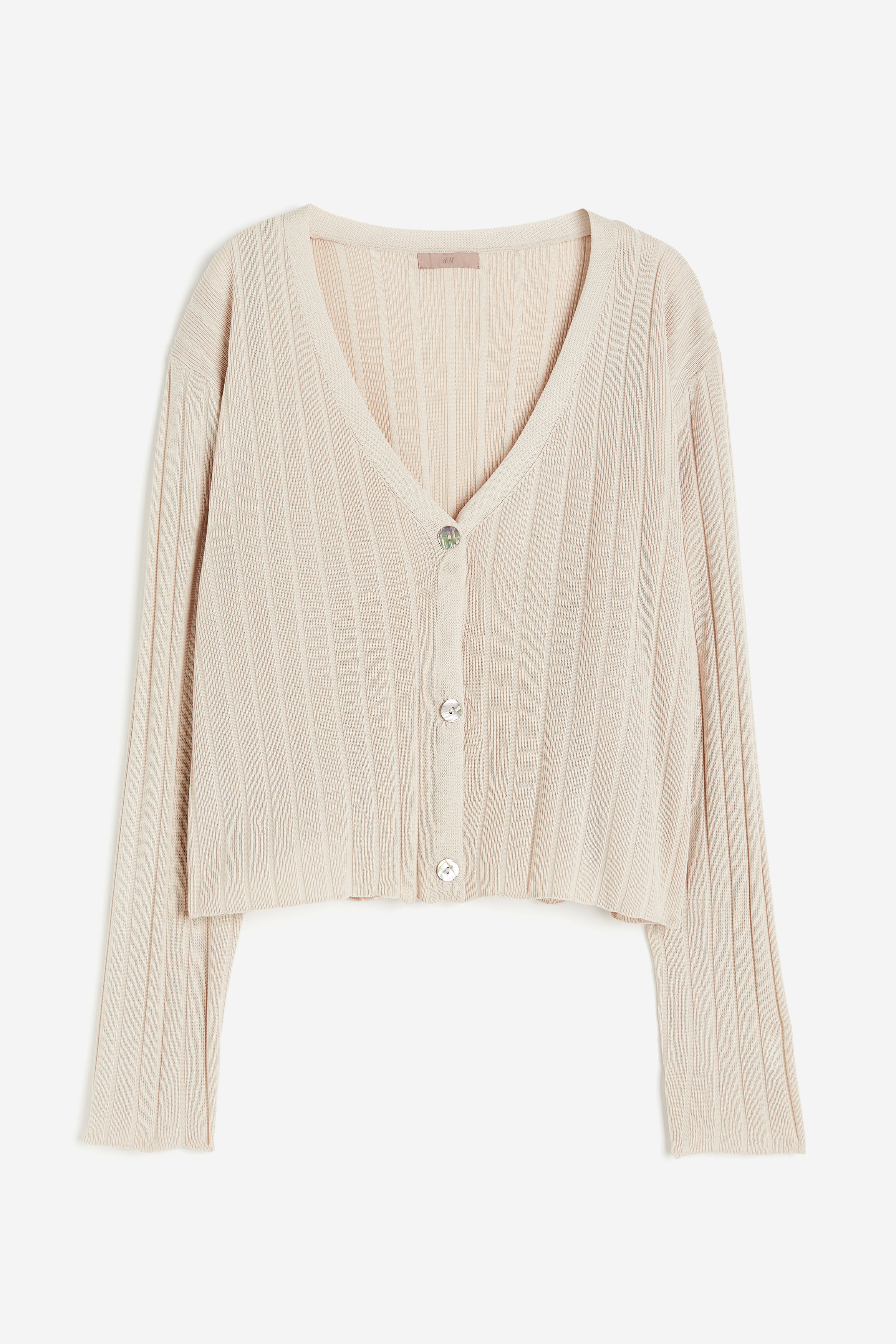 Rib-knit cardigan