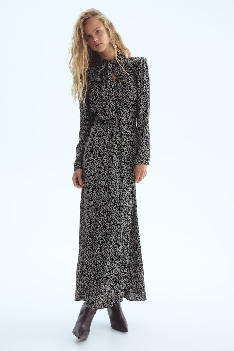 chinese dress ladies Navy Paisley Midi Dress