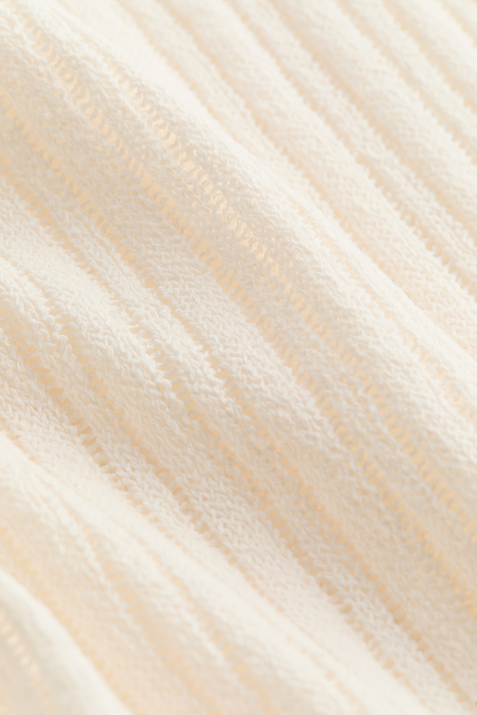 Женская накидка H&M Rib-Knit Cape, цвет: Кремовый — фото 6
