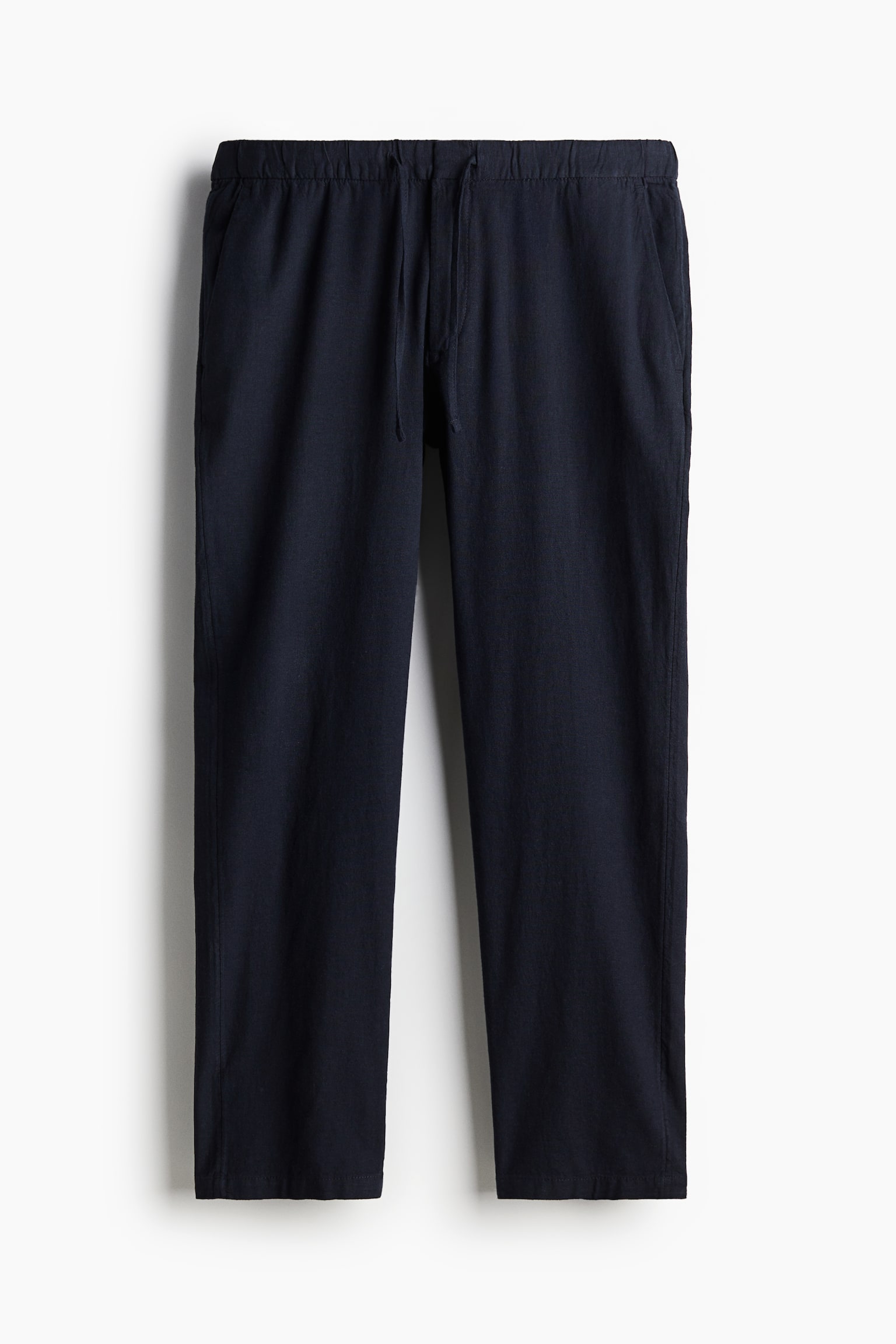 Regular Fit Linen-blend trousers - Navy blue/Cream/White/Sage green - 2