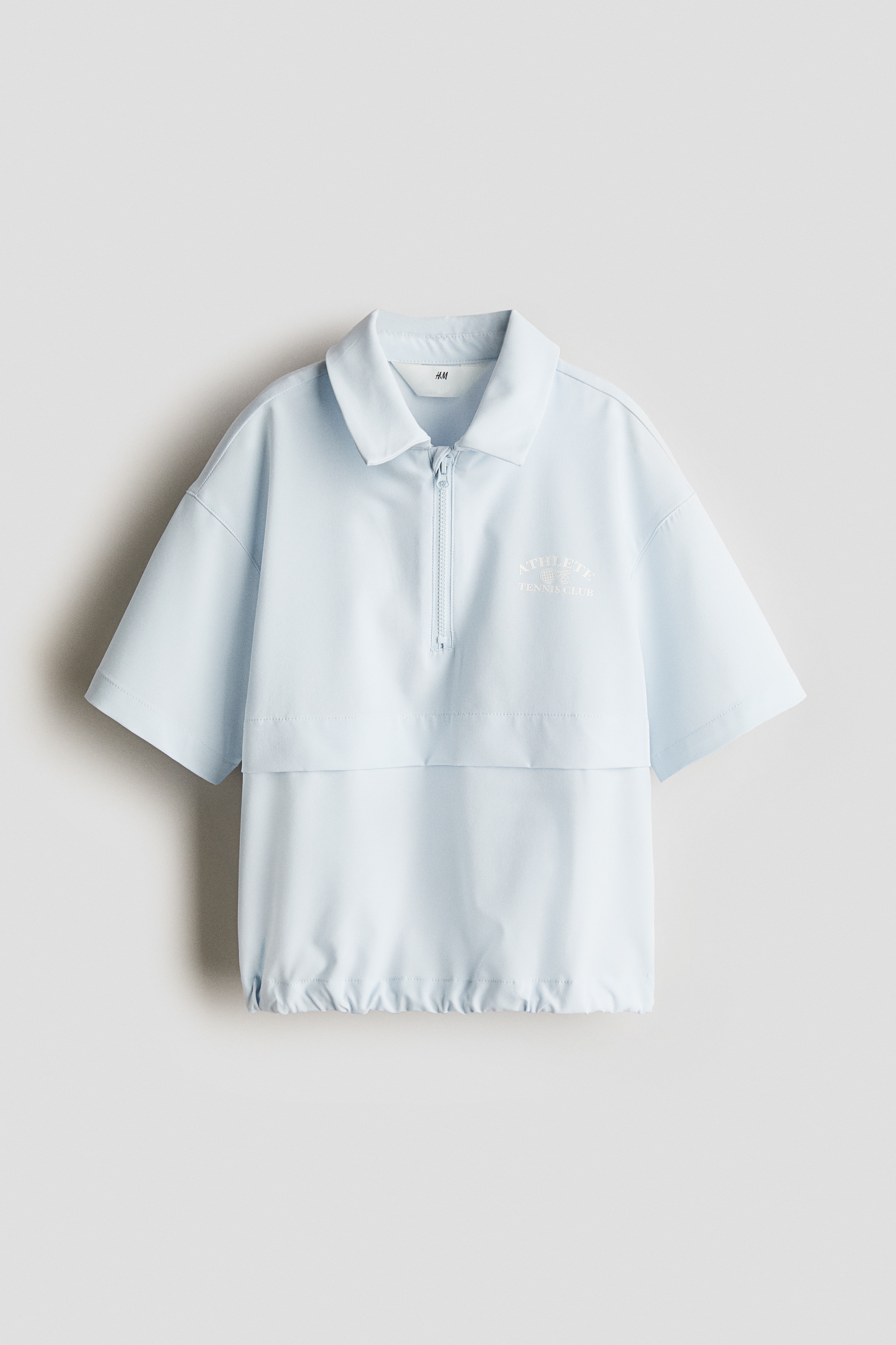 Zip-top polo shirt - Turquoise