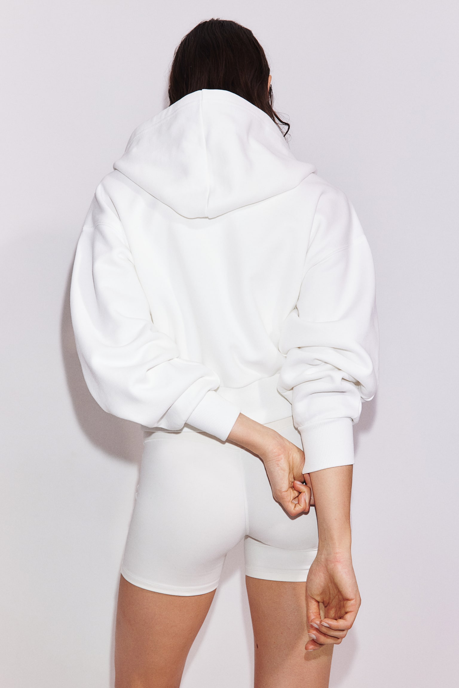 Sports zip-through hoodie - White/Black/Black/Mole - 4