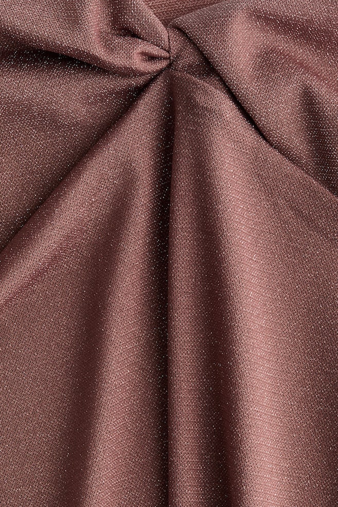Glittery twist-detail top - Old rose/Black - 5