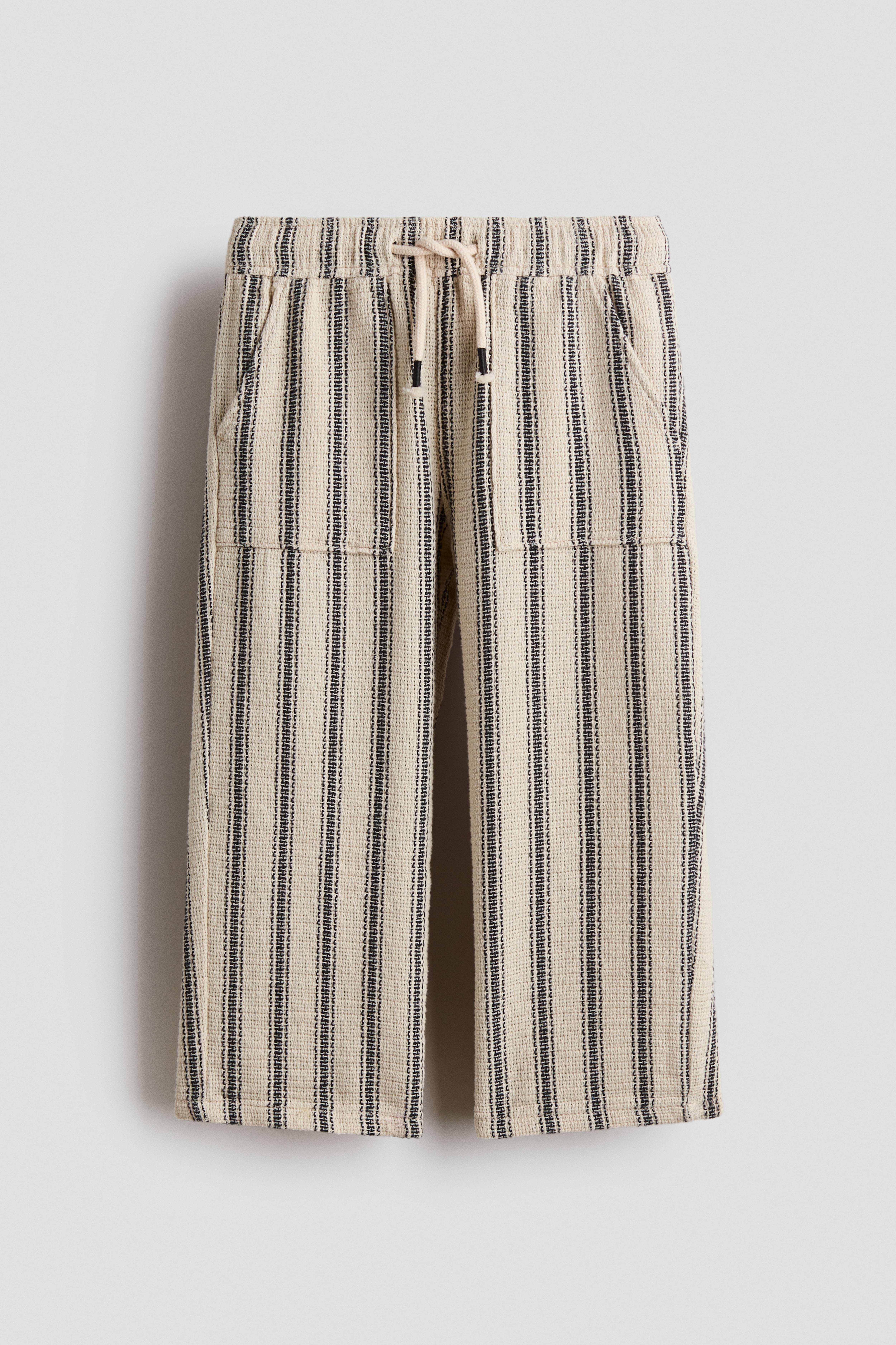 Pantalon texturé avec taille élastique