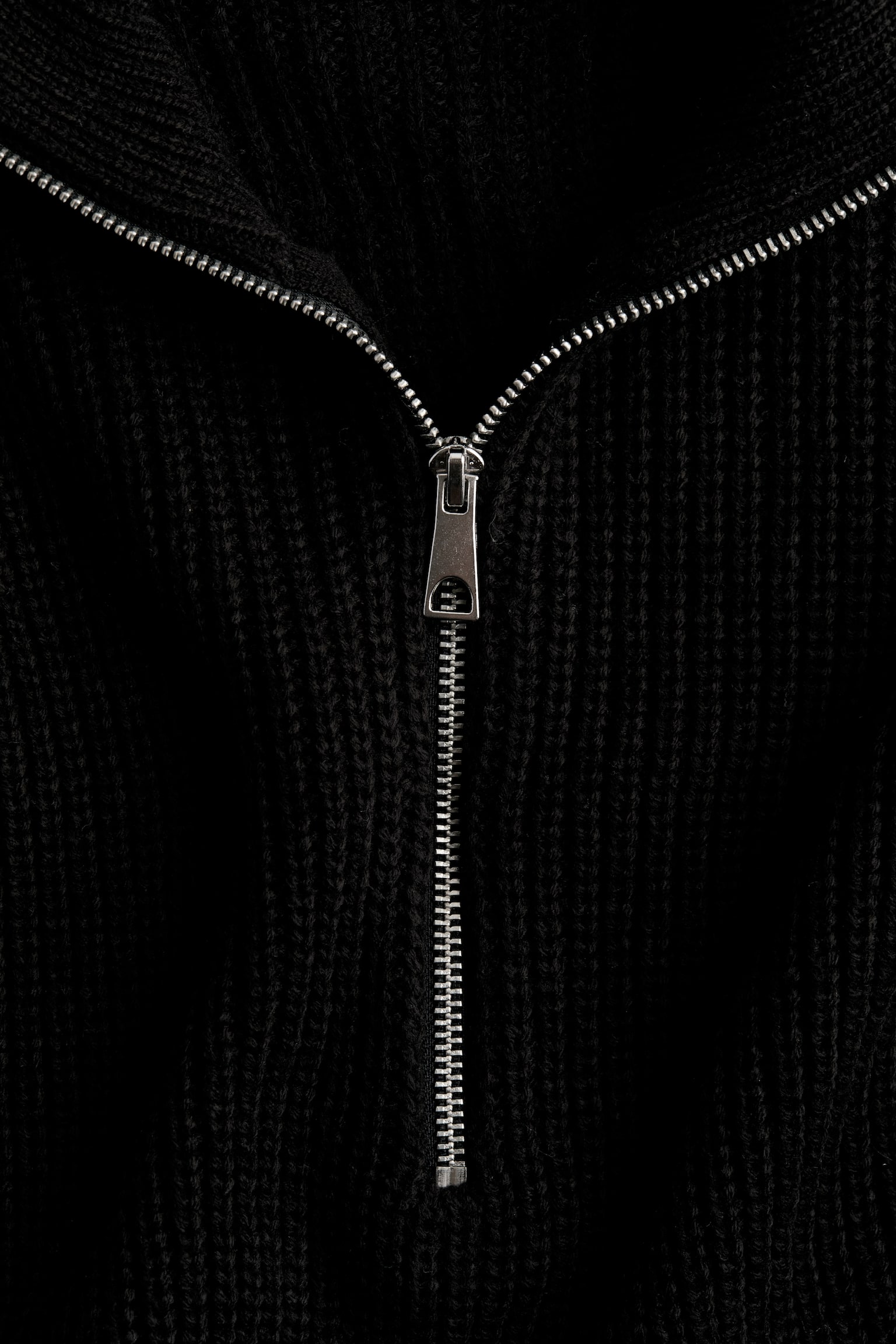 Женский свитер H&M Chunky-Knit Half-Zip, цвет: Чёрный — фото 2