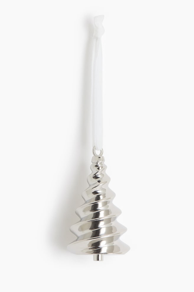 Weihnachtsschmuck aus Metall - Silberfarben/Tanne/Silberfarben/Stern/Silberfarben/Bonbon/Silberfarben - 1
