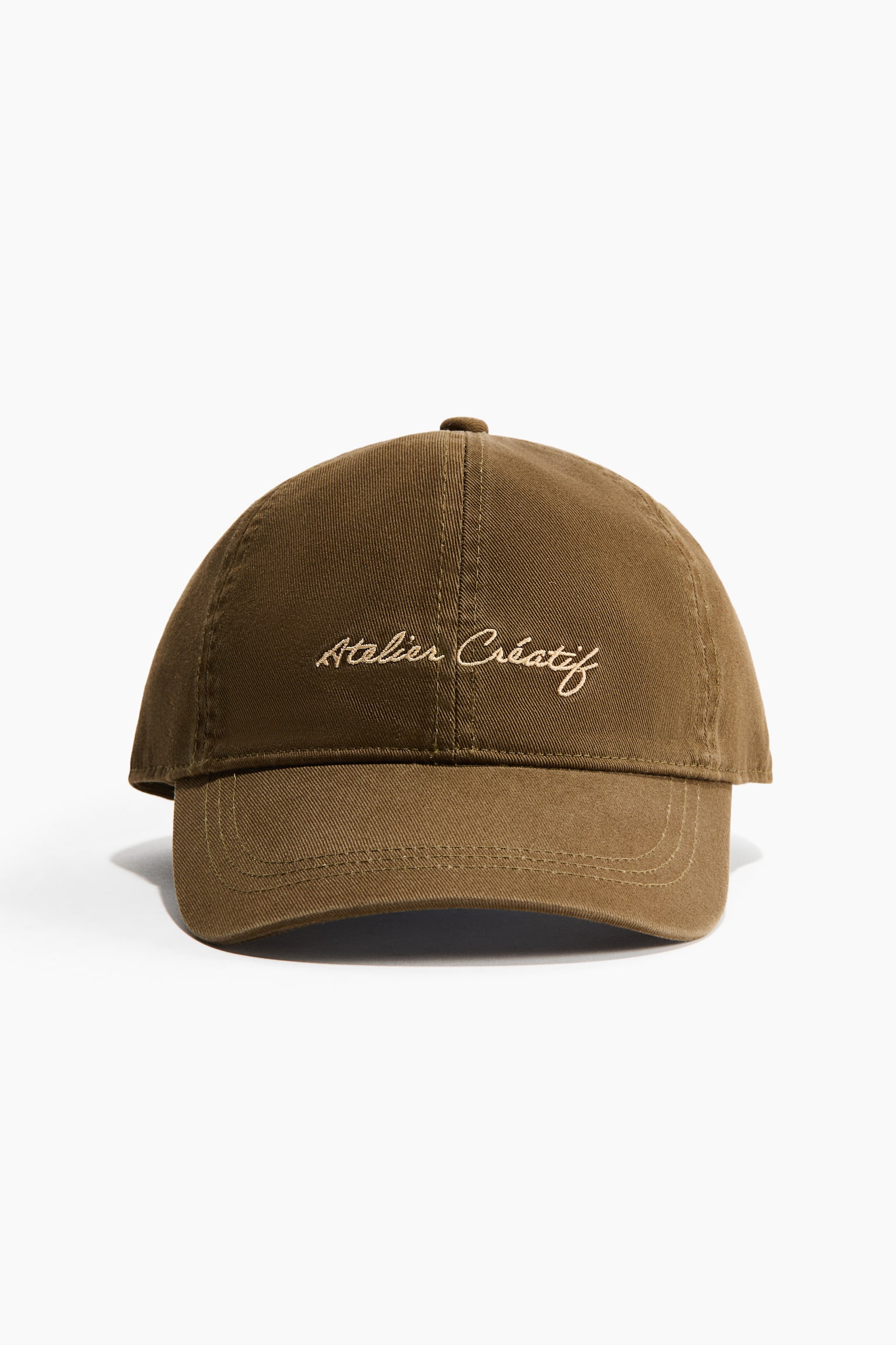 Embroidered-motif twill cap - Dark khaki green/Atelier/Dark brown/Balance/Navy blue/Le Marais/Dark green/Chicago/Dark red/L.A. Athletic/Beige/Rowing Club/Light beige/Chicago/Light beige/Boston/Beige/Running Club