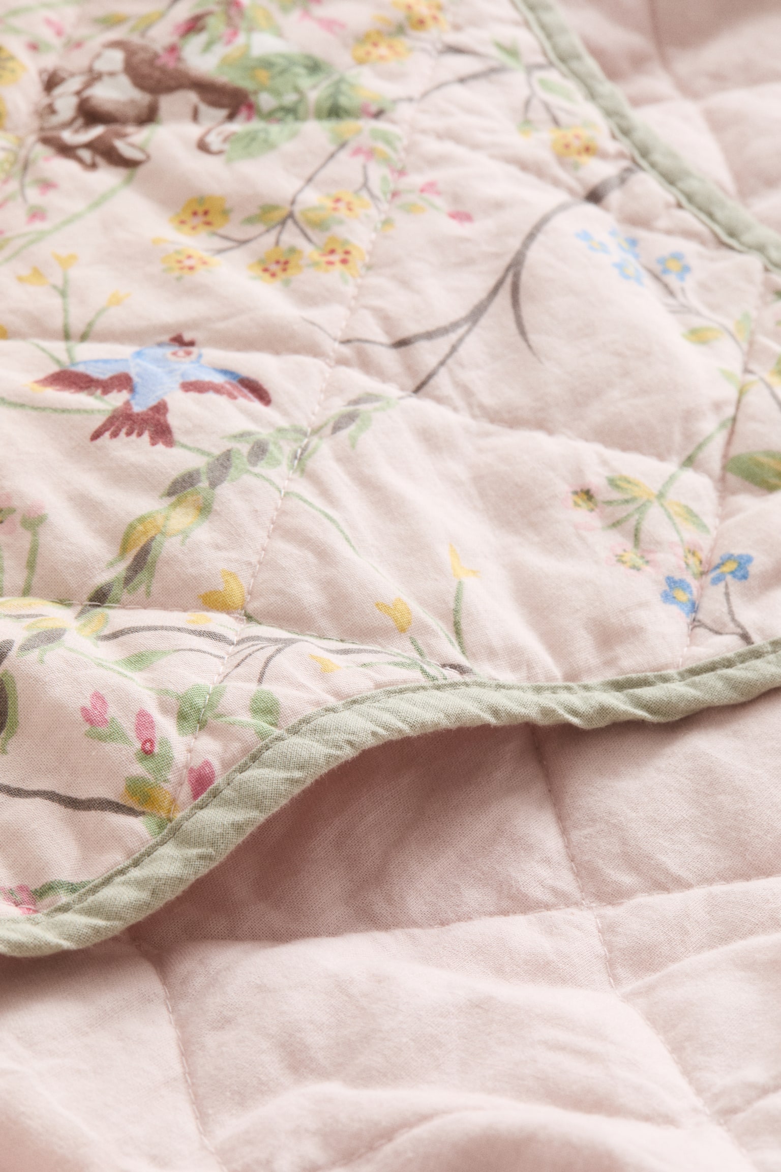 Quilted cotton bedspread - Light pink/Bambi - 5