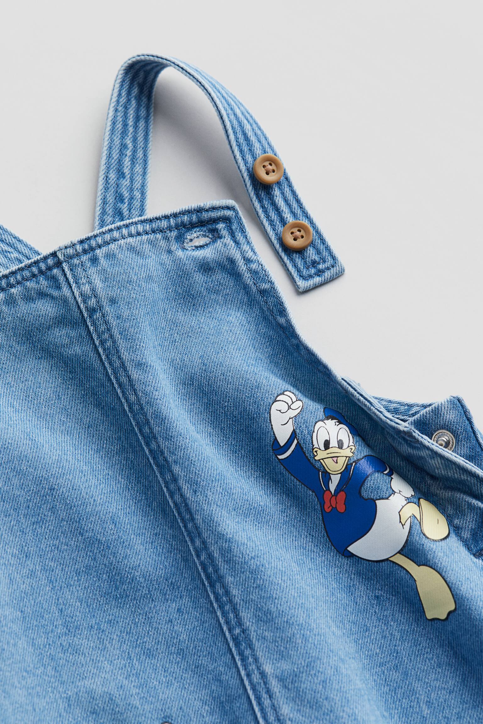 Print Denim Dungaree Shorts - Denim blue/Donald Duck - 2