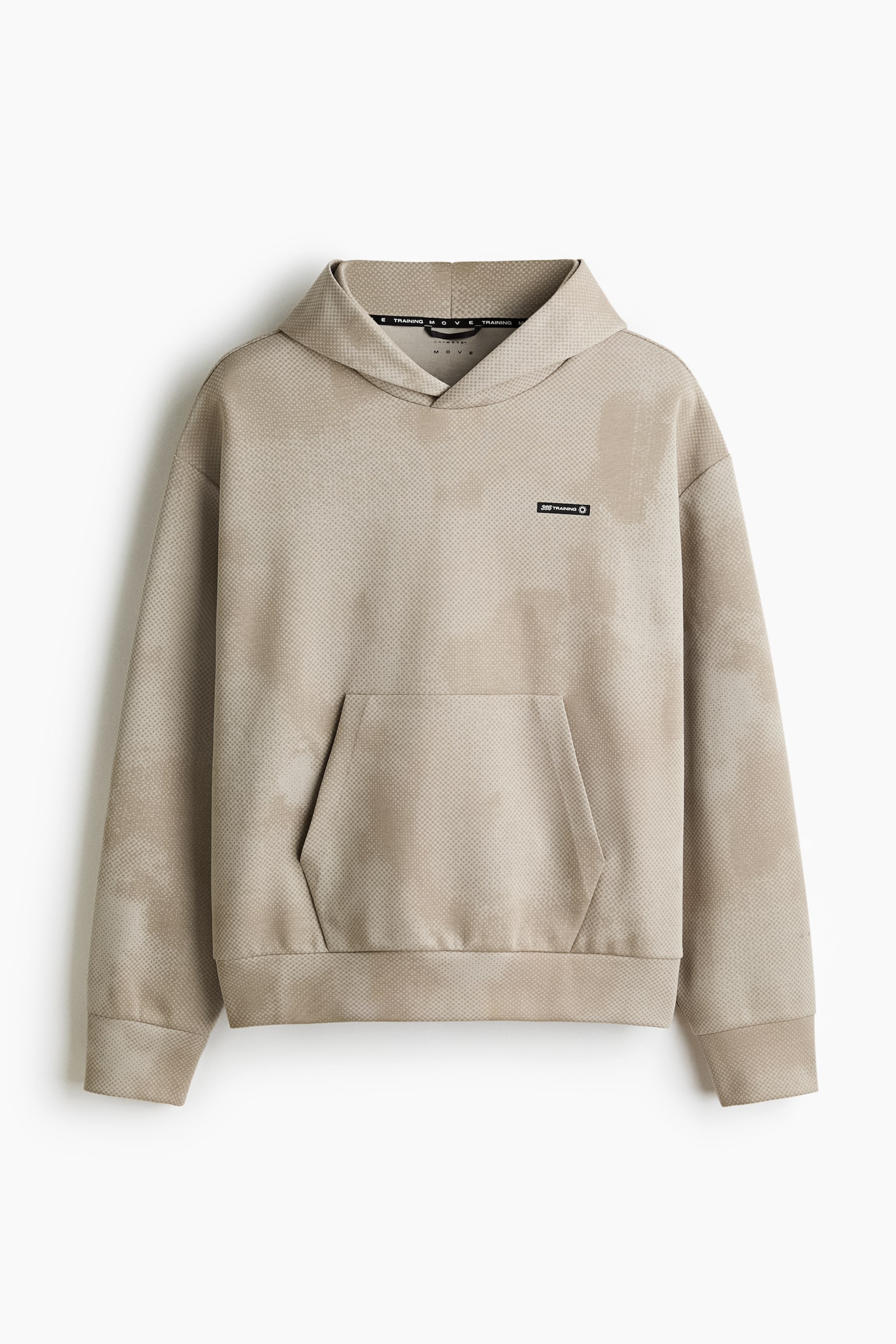 Oversized Fit Sport hoodie with DryMove™ - Beige/Patterned/Dark pink - 2