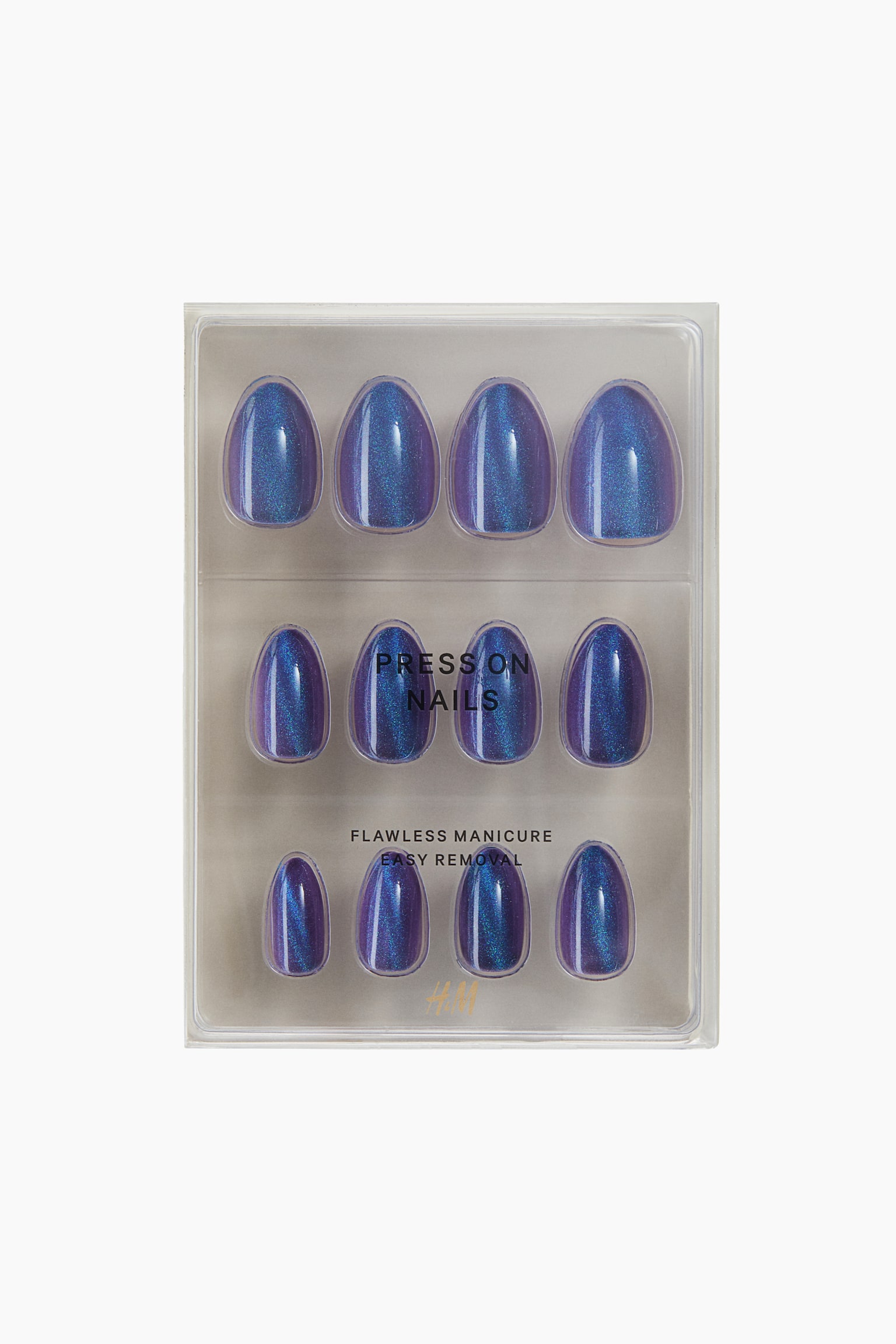 Press-on nails - Purple Glitter Chrome/Grey/Silver-coloured/Blue Aura/Blue Swirl/Cherry French Tip/Red Glitter/Dark purple/French Silver Chrome/Dark red - 1