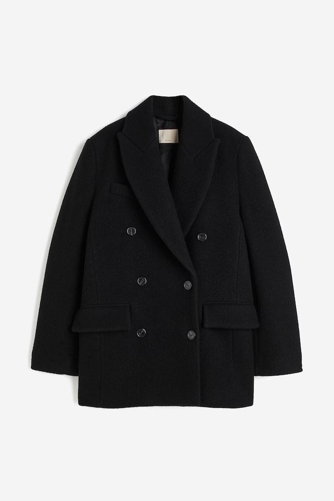 Wool-blend double-breasted jacket - 2